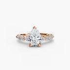 Pear cut diamond ring in rose gold - AtelierRings by SKH