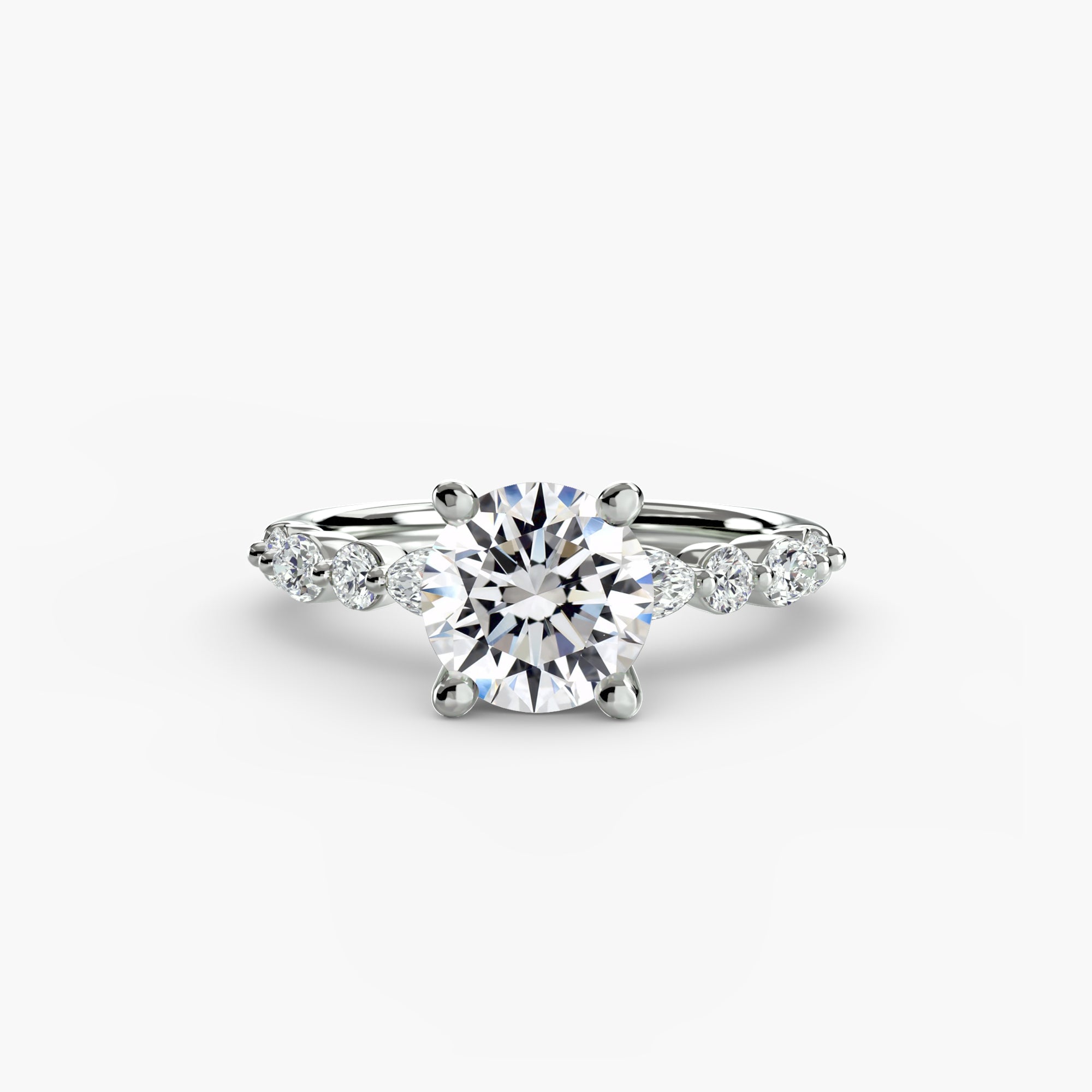 Diamond ring in white gold or platinum - AtelierRings by SKH