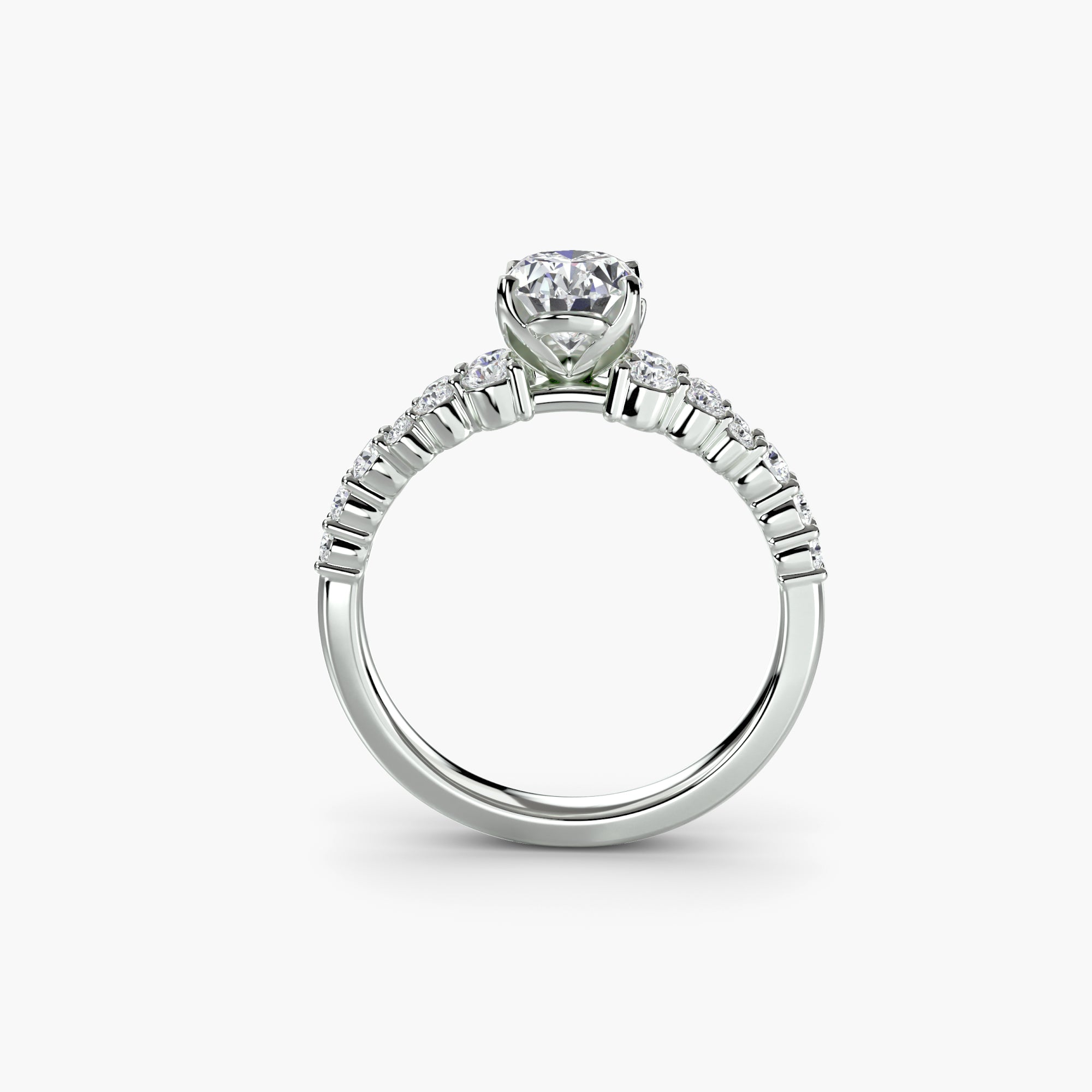 Diamond ring in white gold or platinum - AtelierRings by SKH