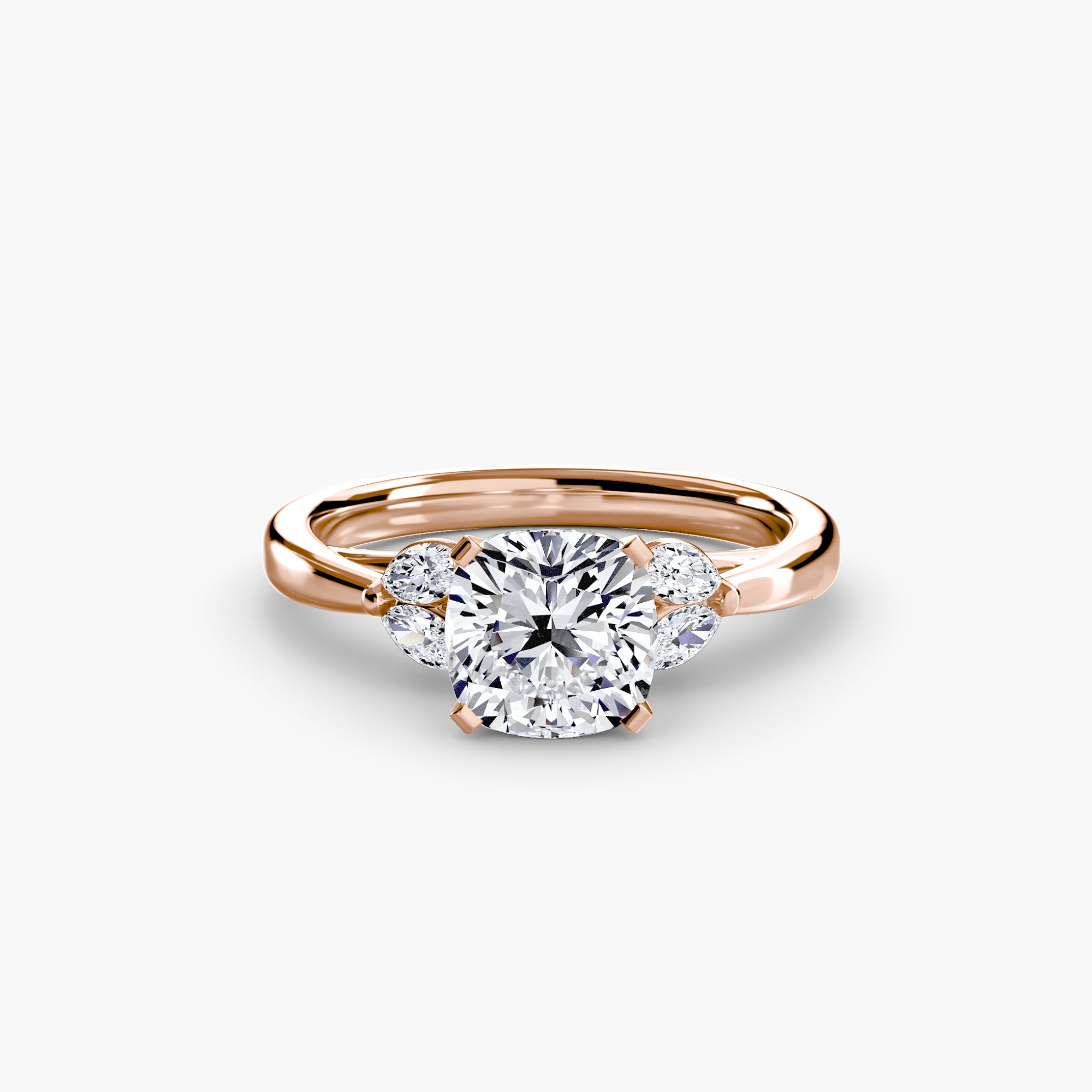 Cushion cut diamond ring in rose gold - AtelierRings by SKH