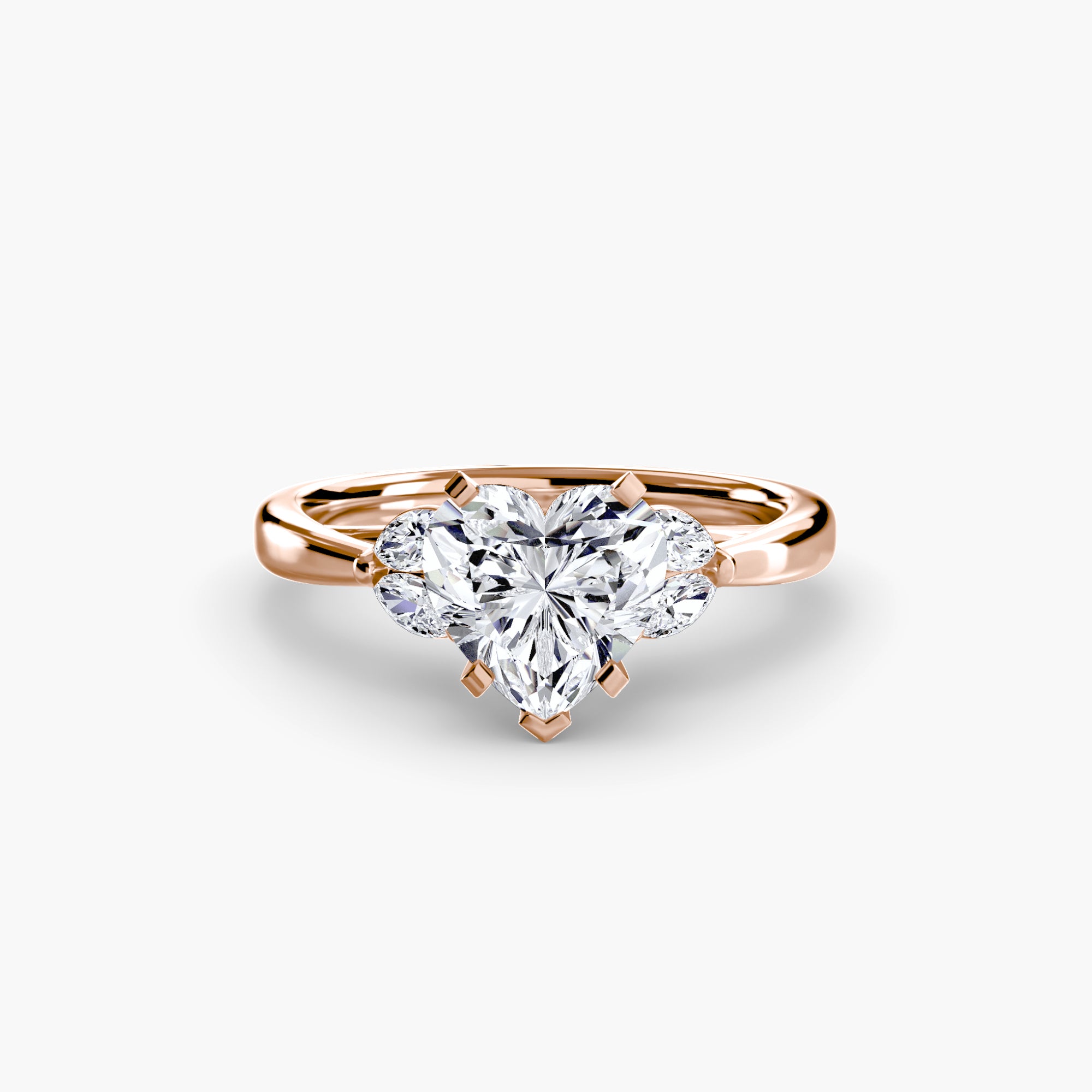 Heart cut diamond ring in rose gold - AtelierRings by SKH