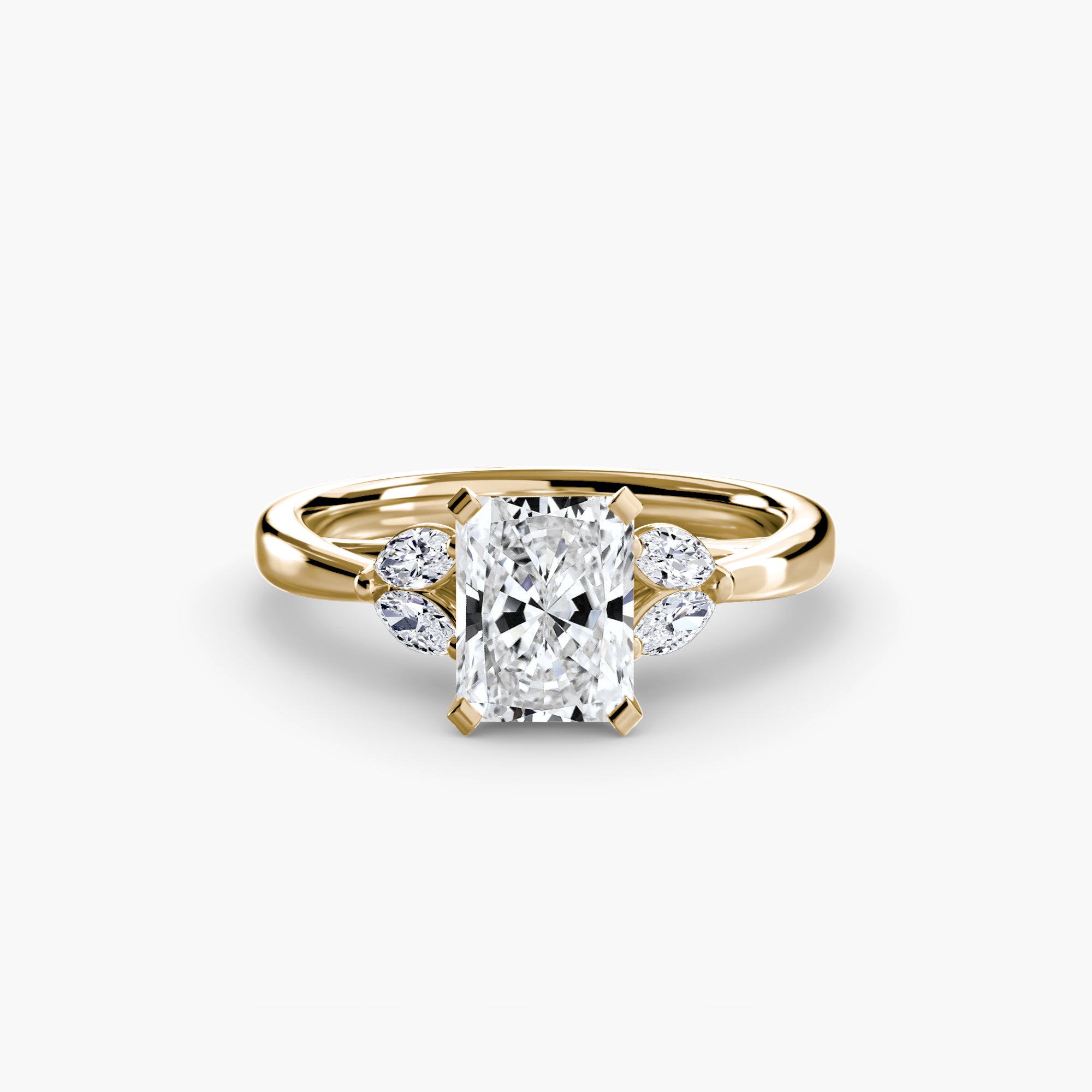 Radiant cut diamond ring in yellow gold - AtelierRings by SKH