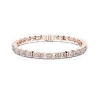 Bezel Emerald Diamond Tennis Bracelet