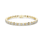 Bezel Emerald Diamond Tennis Bracelet