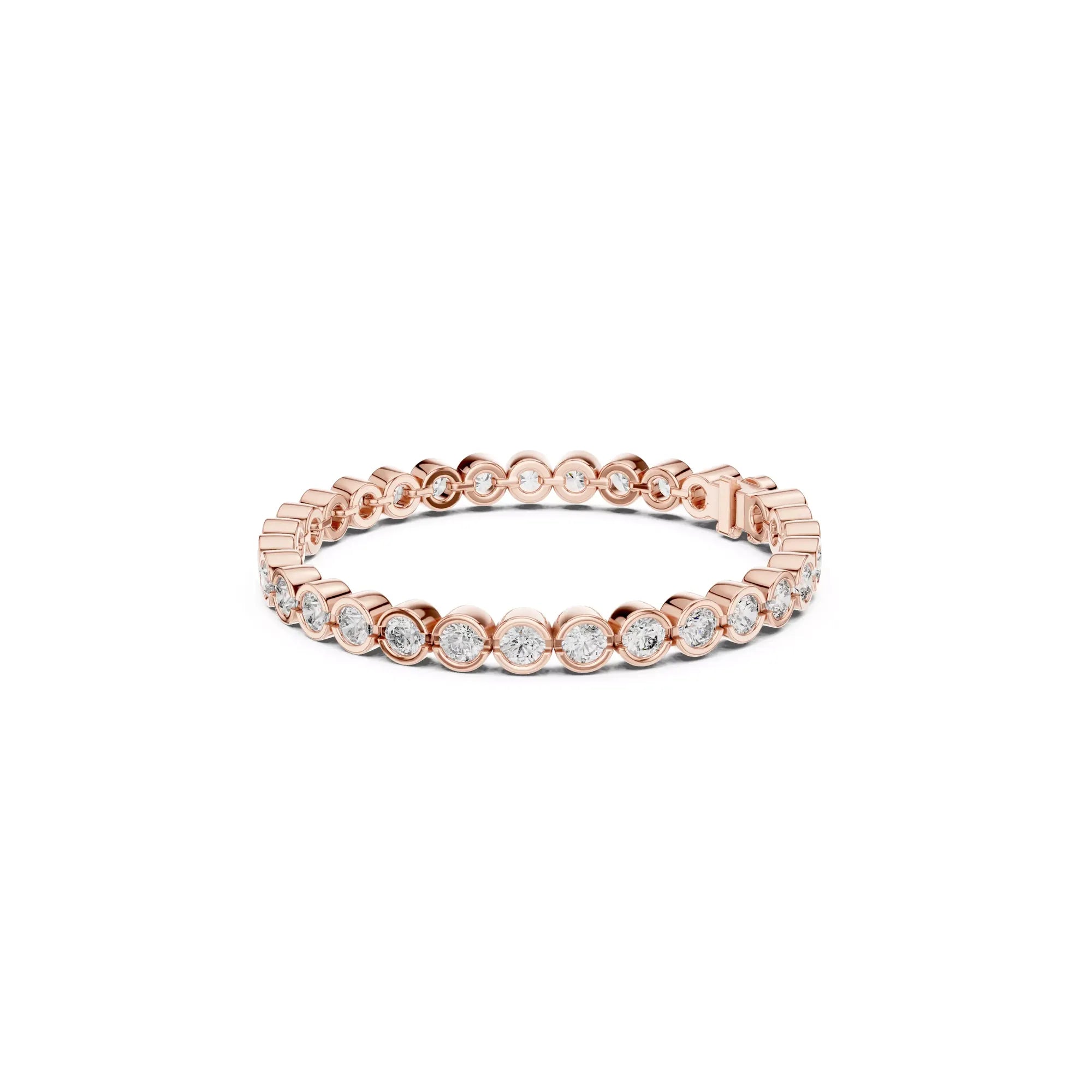 Bezel Round Diamond Tennis Bracelet