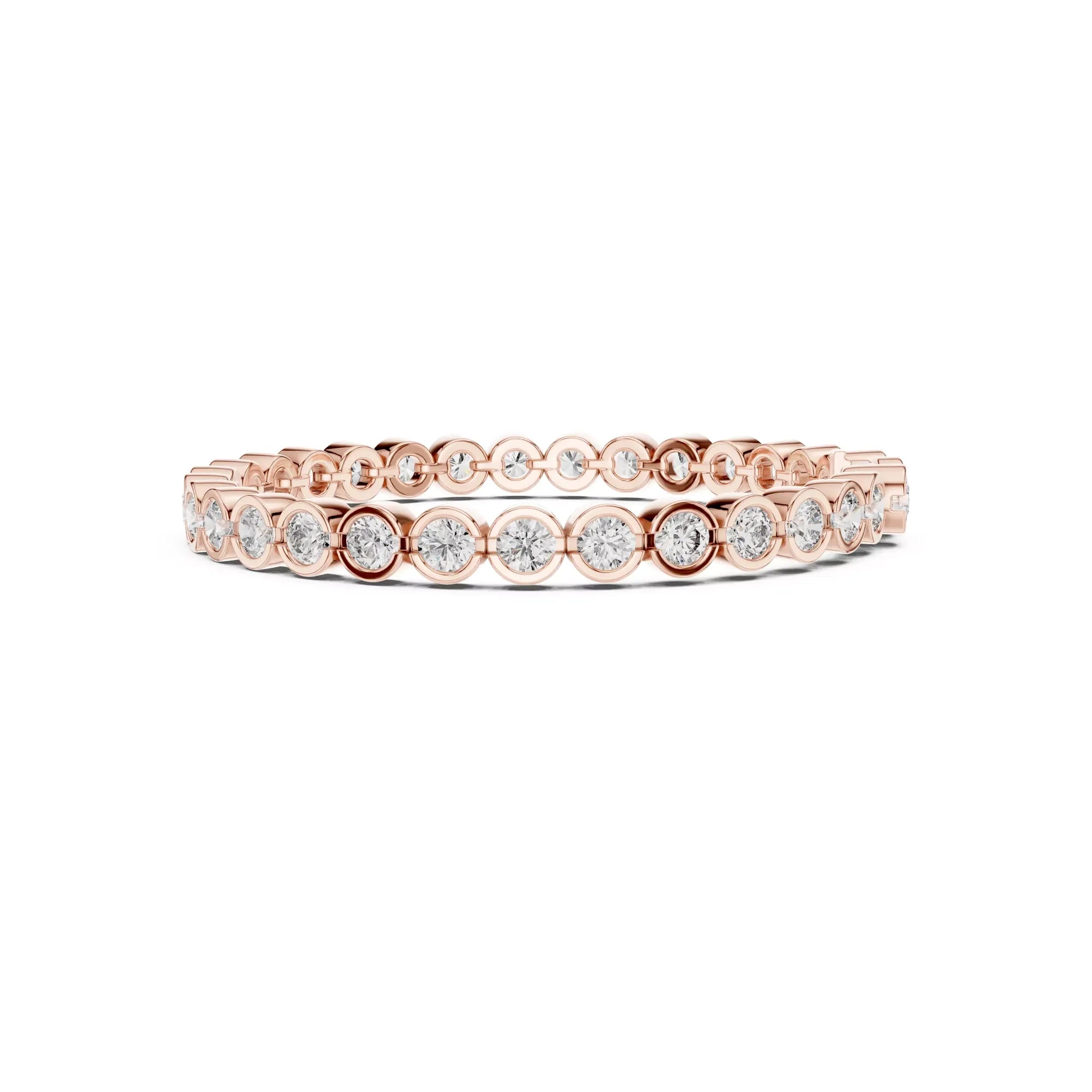 Bezel Round Diamond Tennis Bracelet