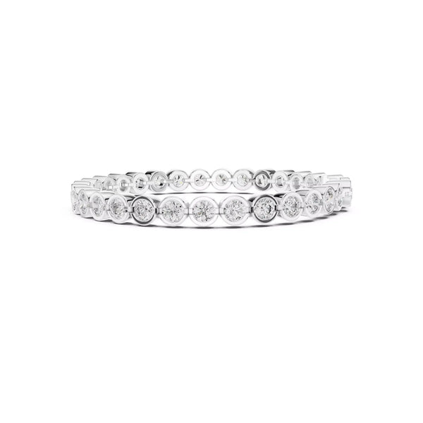 Bezel Round Diamond Tennis Bracelet