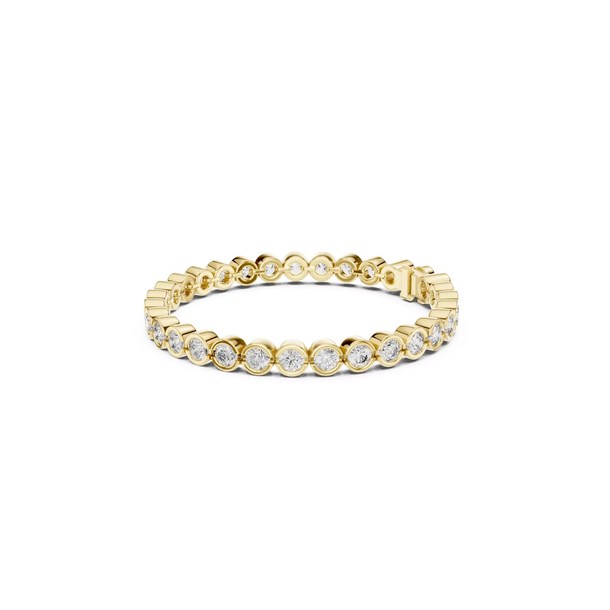 Bezel Round Diamond Tennis Bracelet