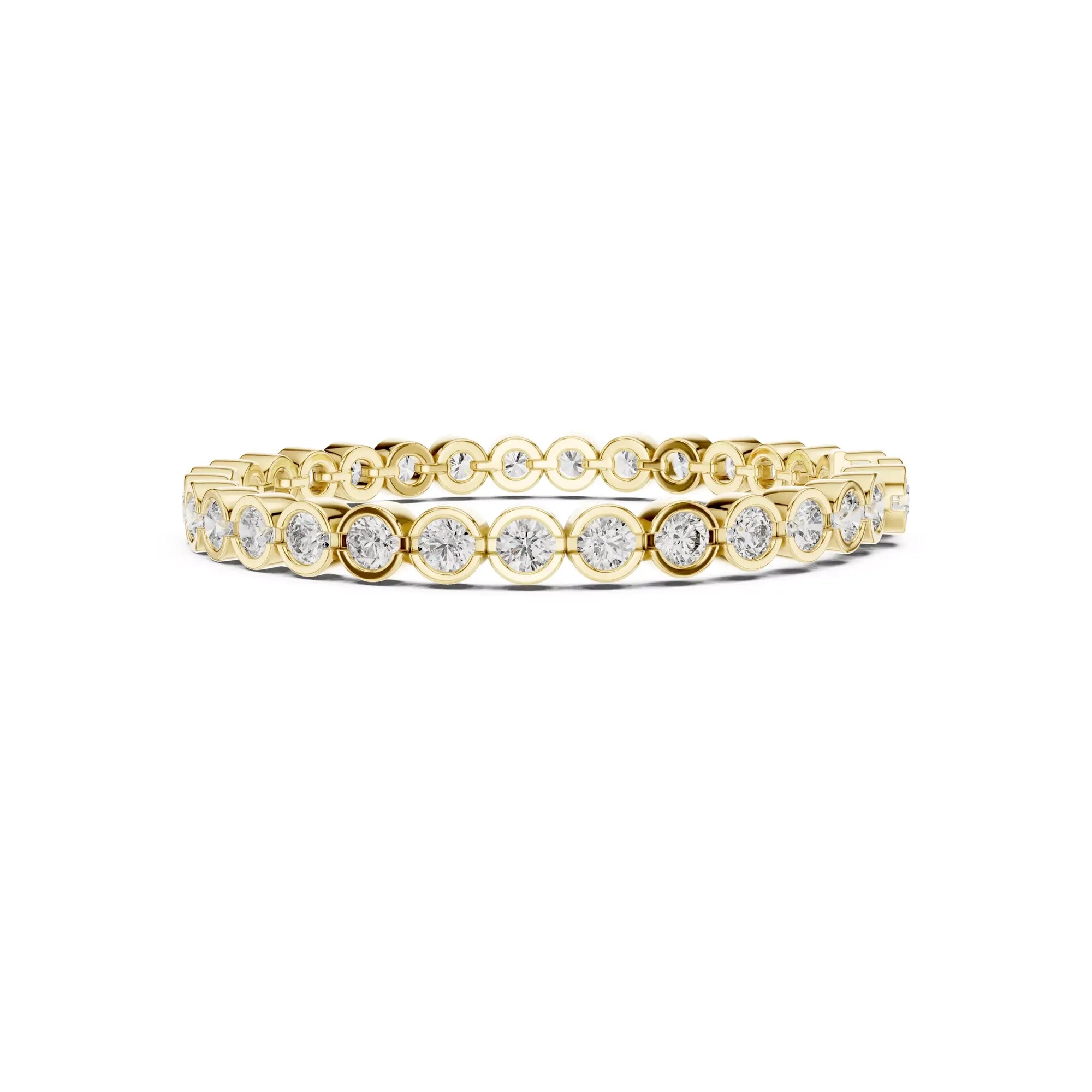Bezel Round Diamond Tennis Bracelet