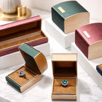 Brushed Leather Ring Box