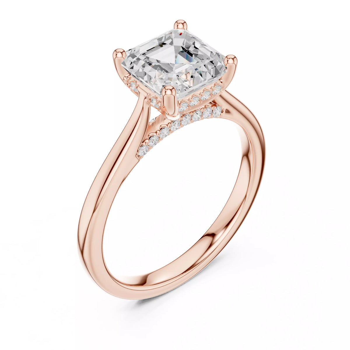 Cathedral Halo - Asscher