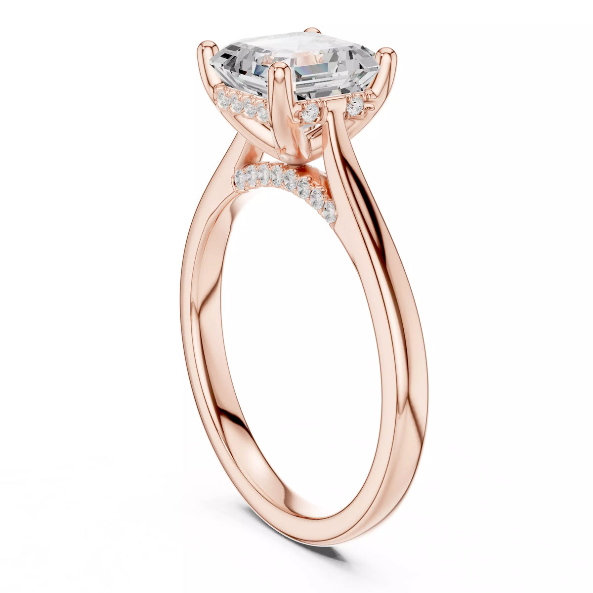 Cathedral Halo - Asscher
