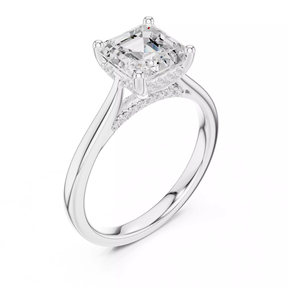 Cathedral Halo - Asscher