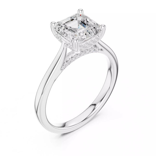 Cathedral Halo - Asscher