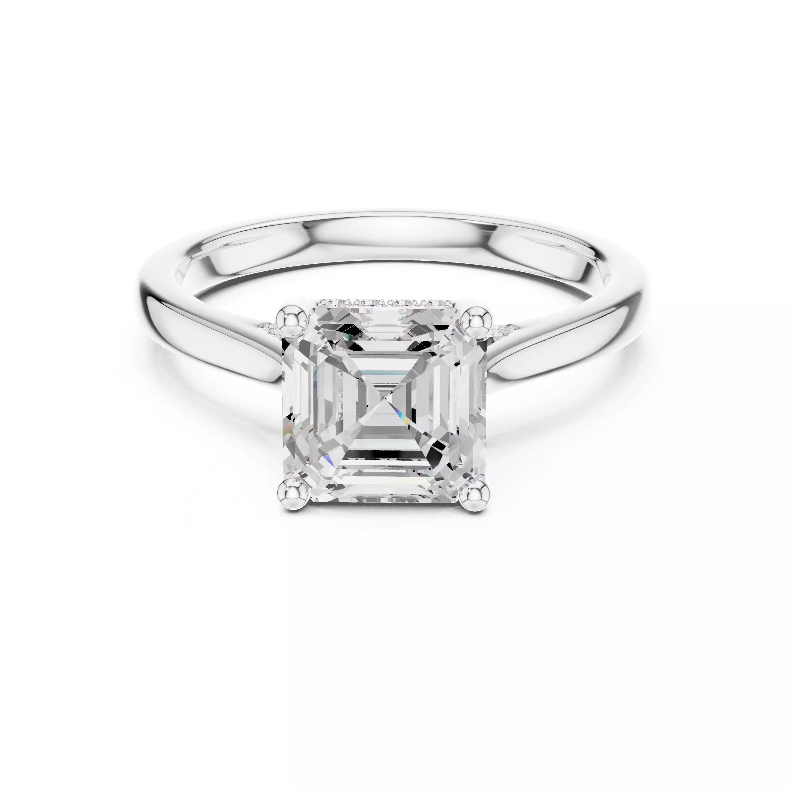 Cathedral Halo - Asscher