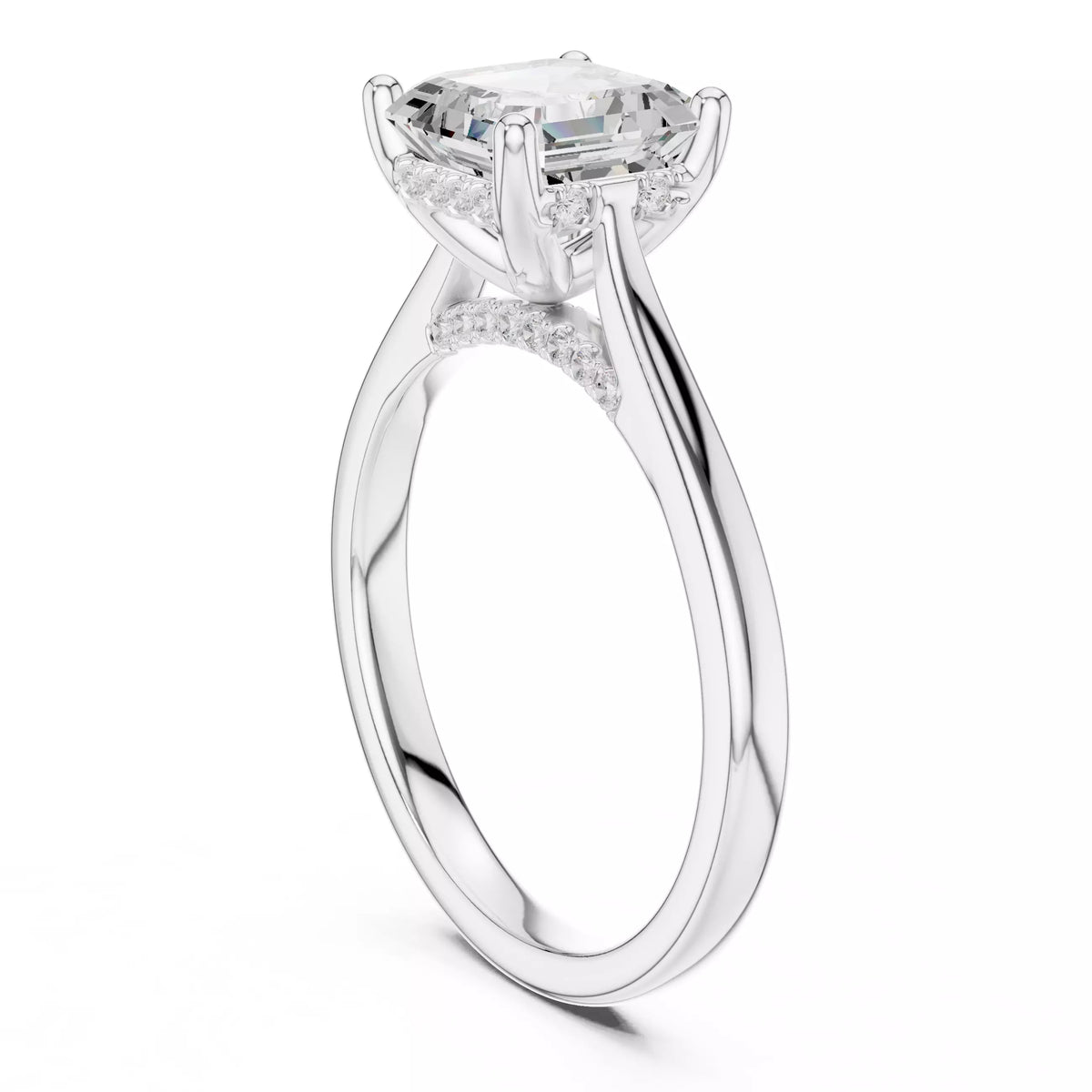 Cathedral Halo - Asscher