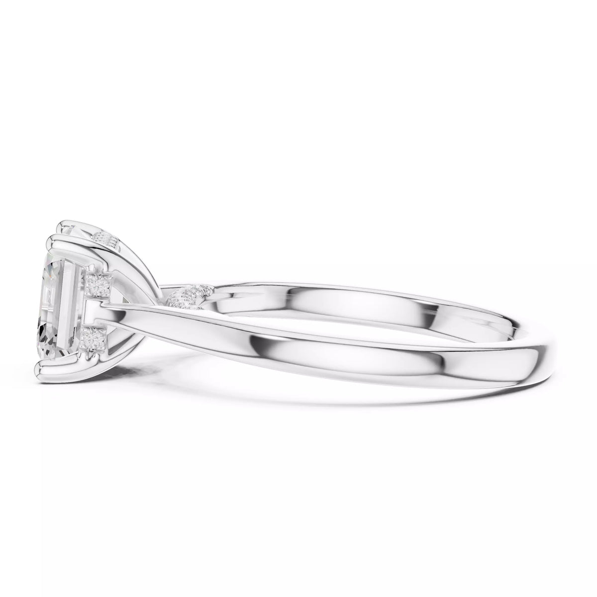 Cathedral Halo - Asscher