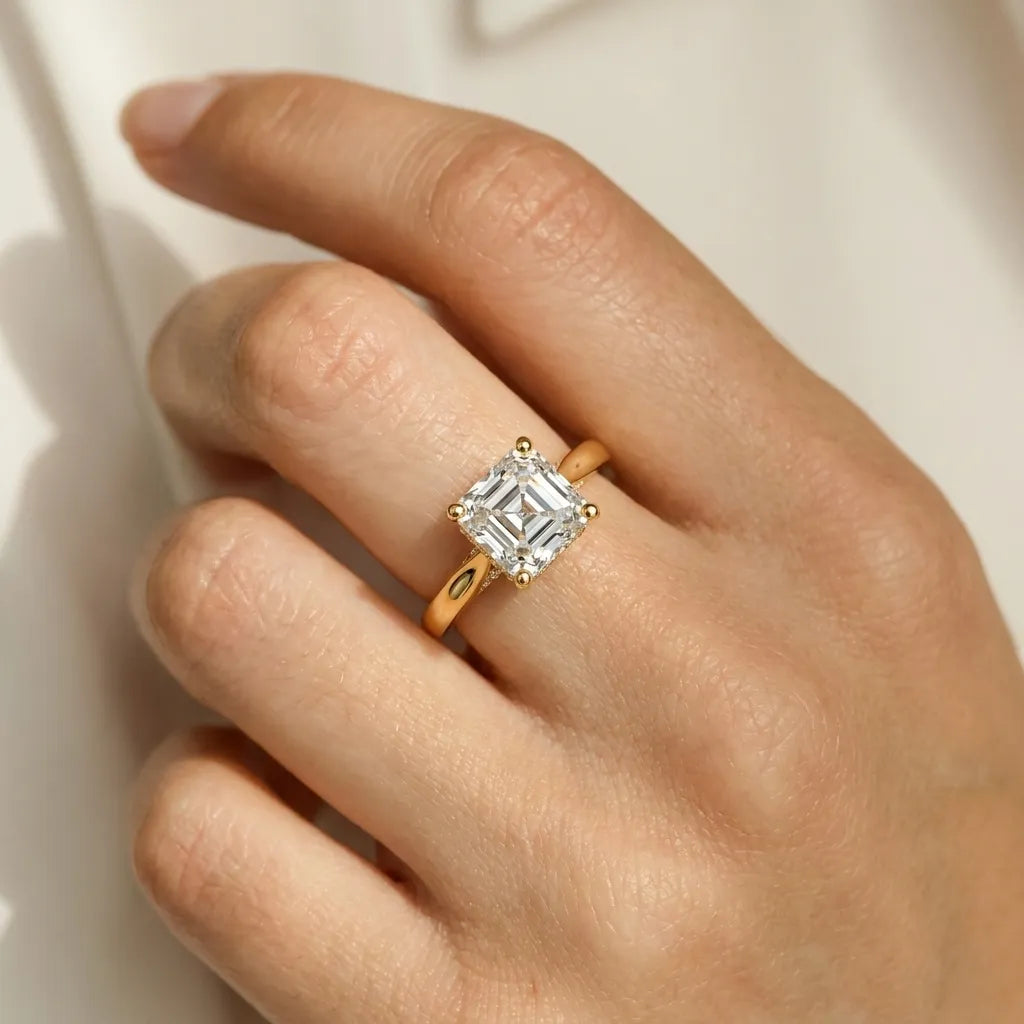 Cathedral Halo - Asscher