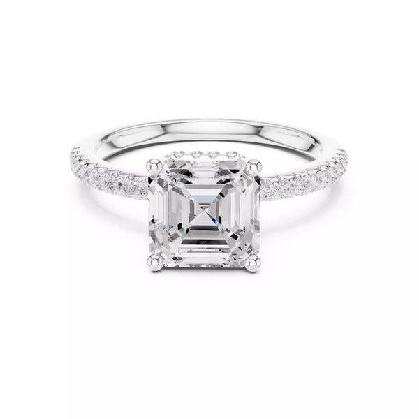 Cathedral Pavé - Asscher