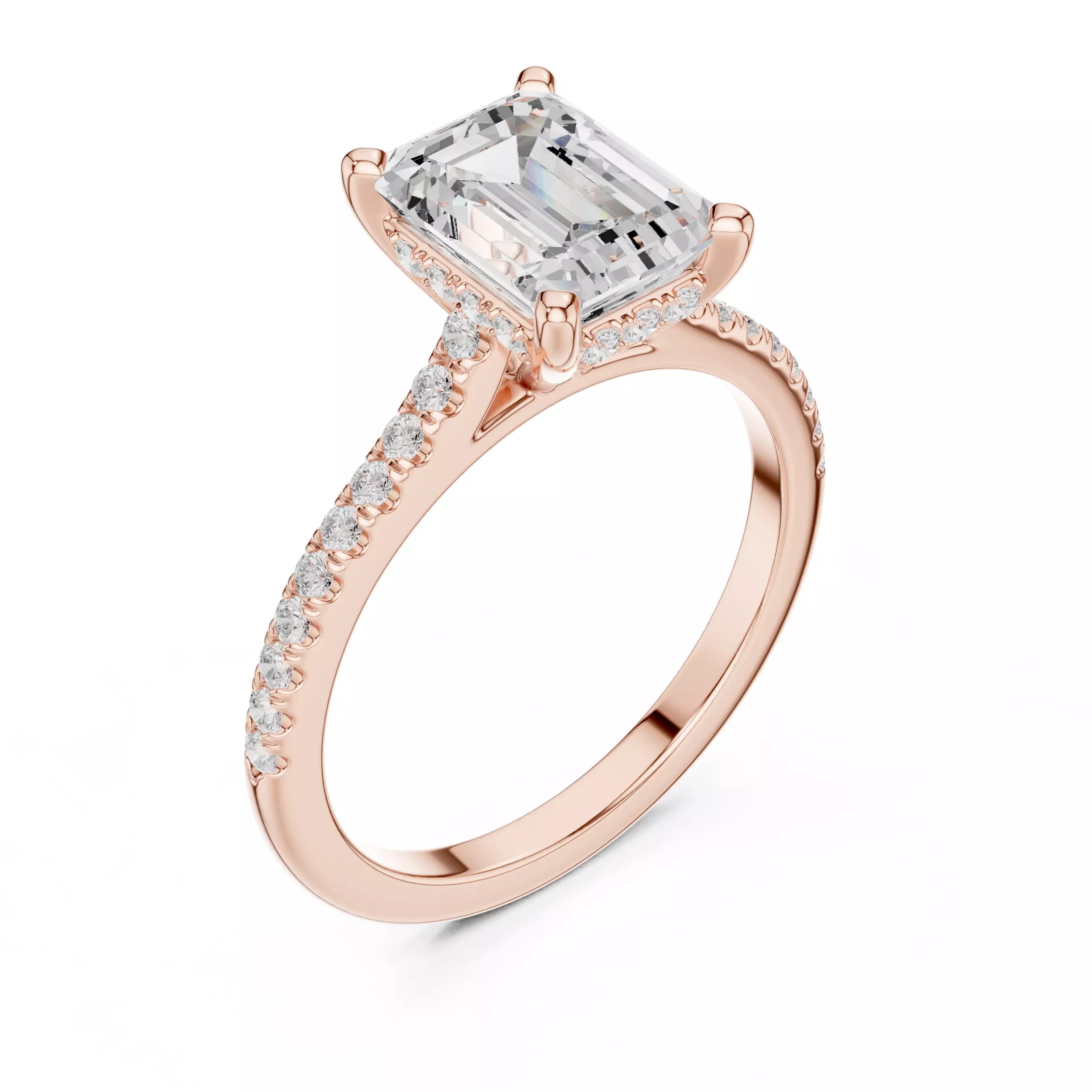 Cathedral Pavé - Emerald