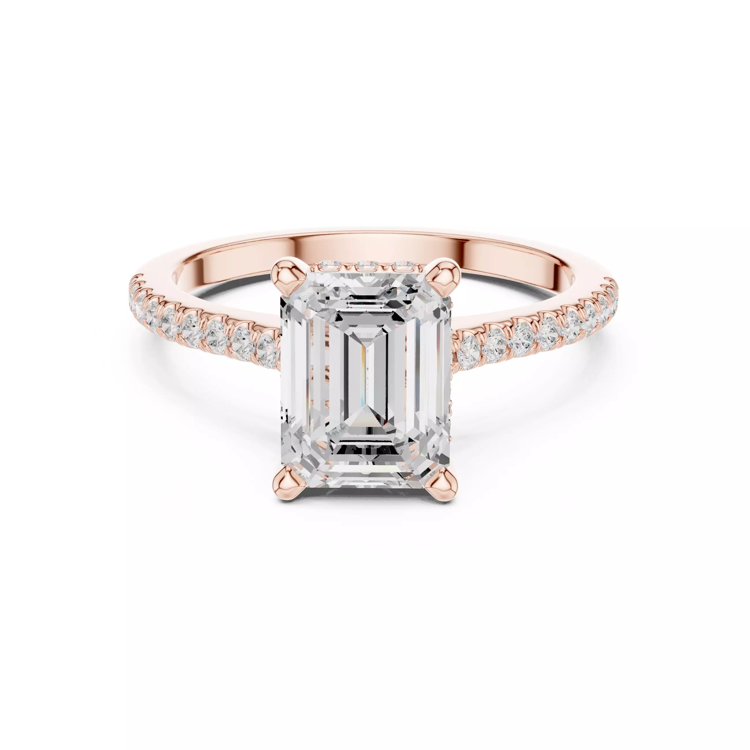 Cathedral Pavé - Emerald