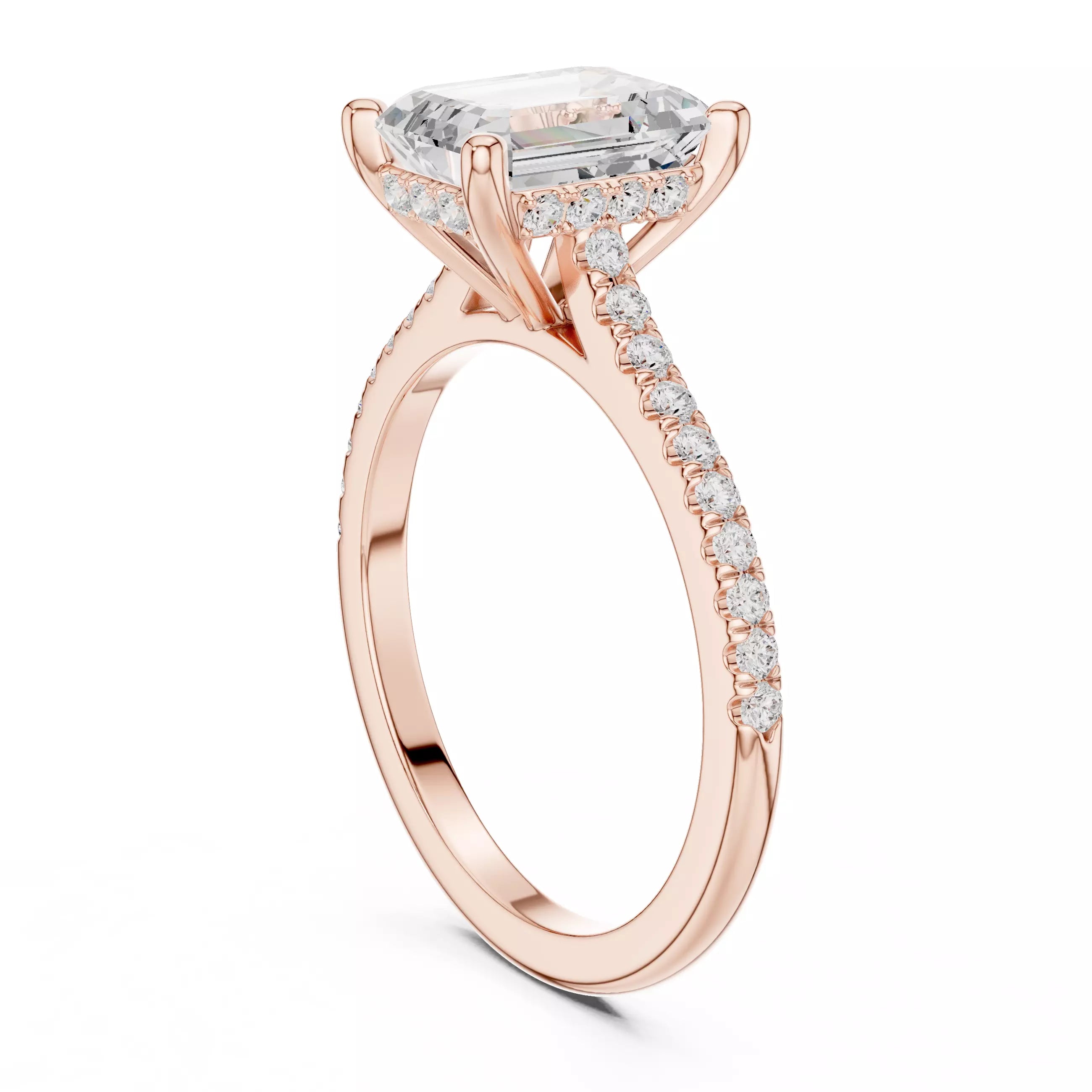 Cathedral Pavé - Emerald