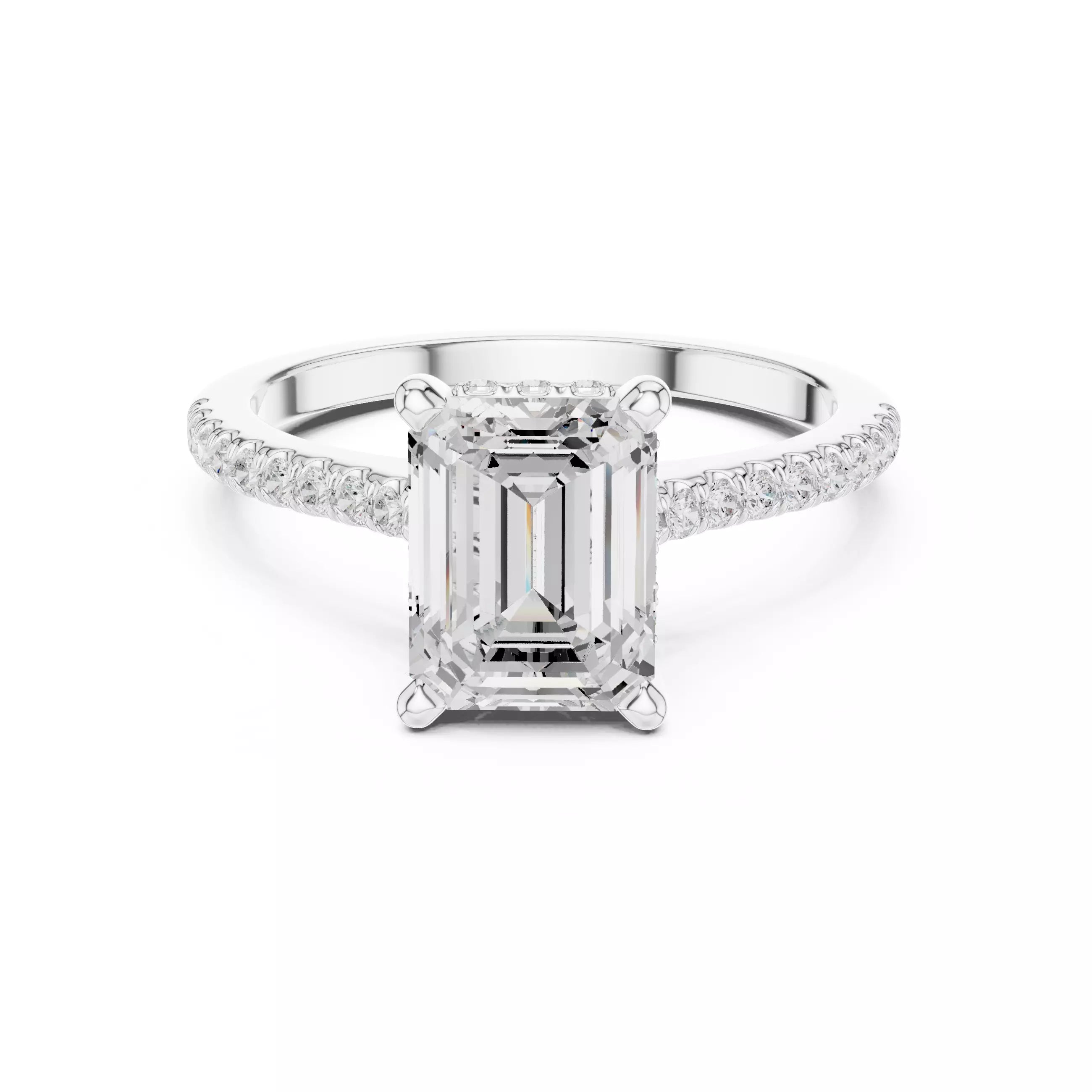 Cathedral Pavé - Emerald