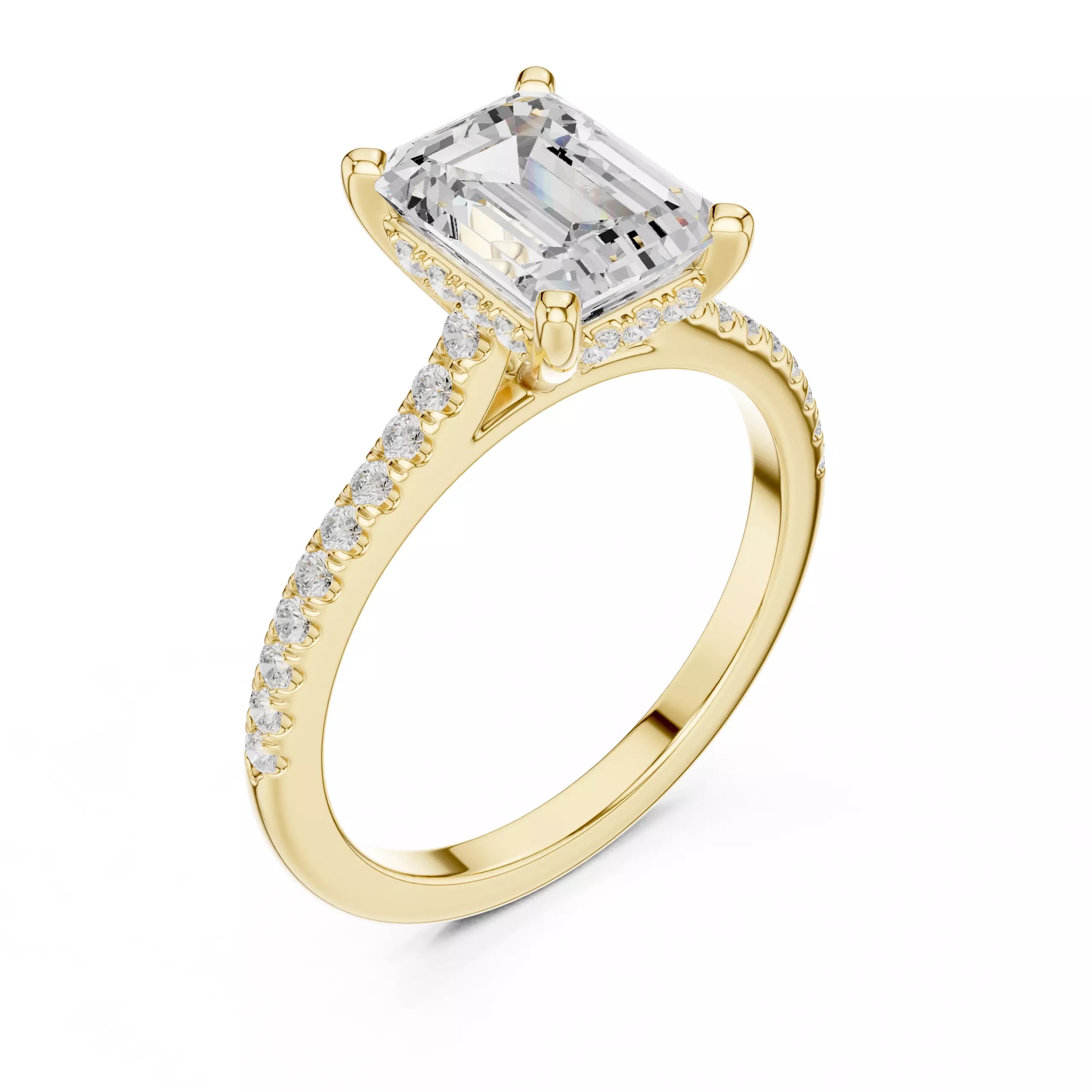 Cathedral Pavé - Emerald
