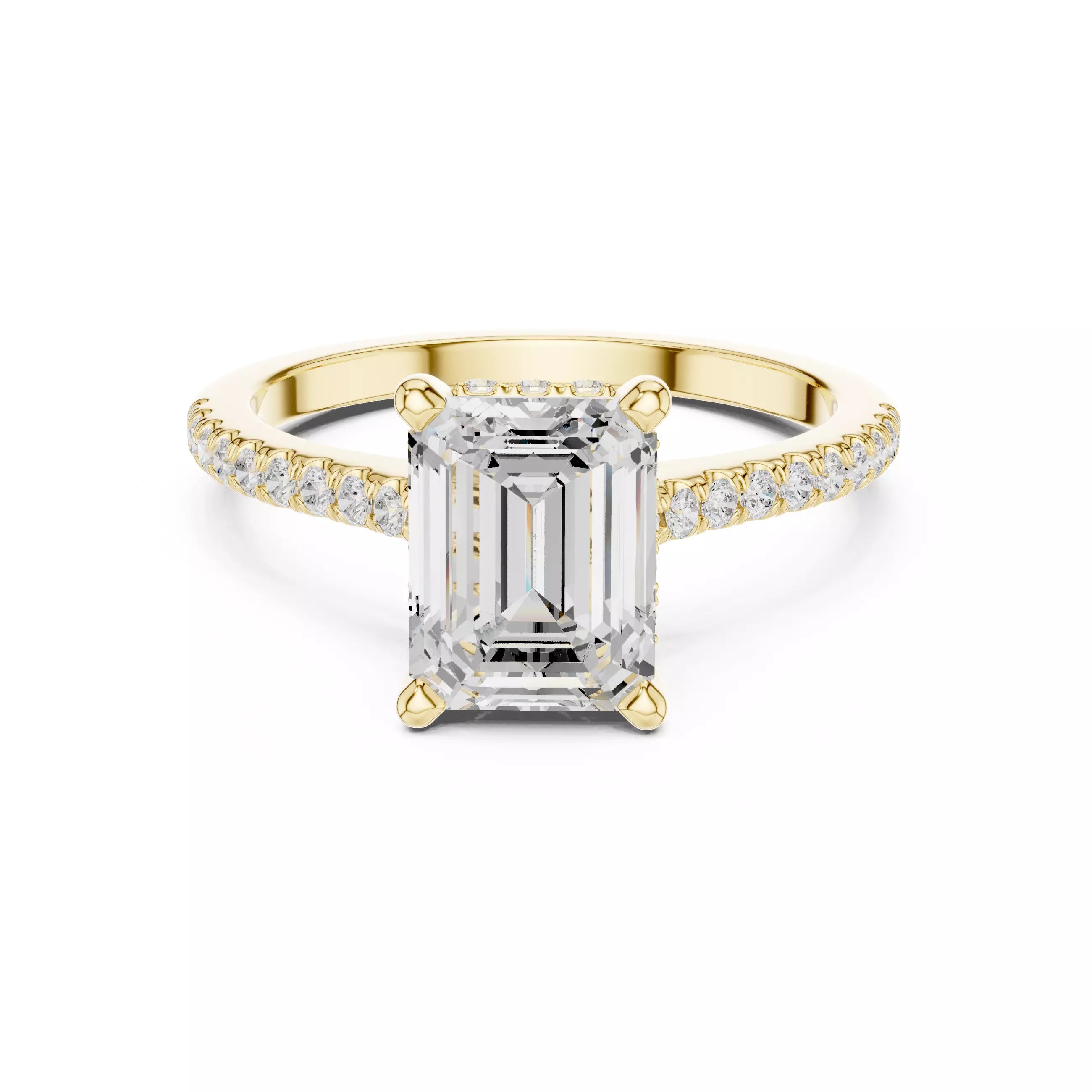 Cathedral Pavé - Emerald
