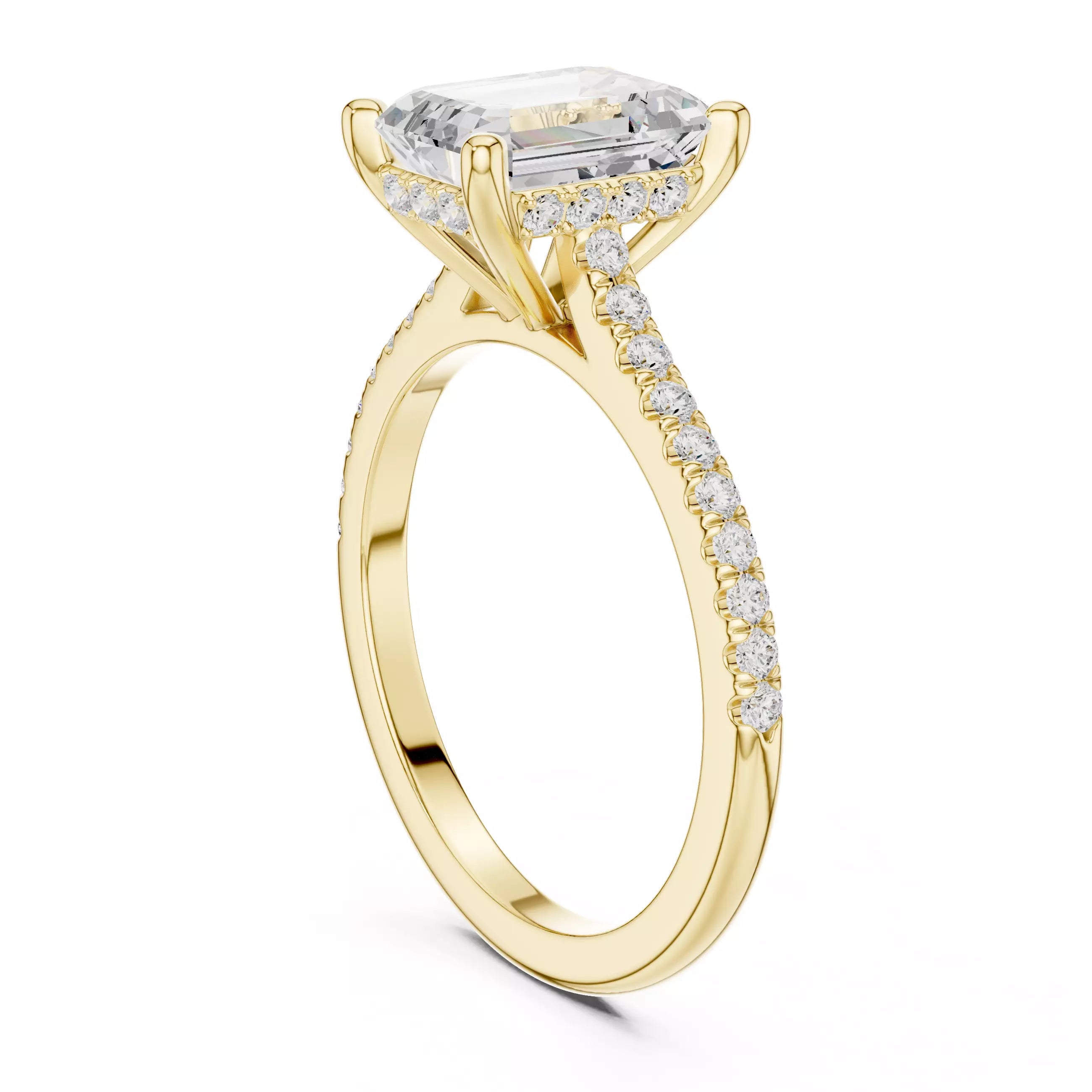 Cathedral Pavé - Emerald