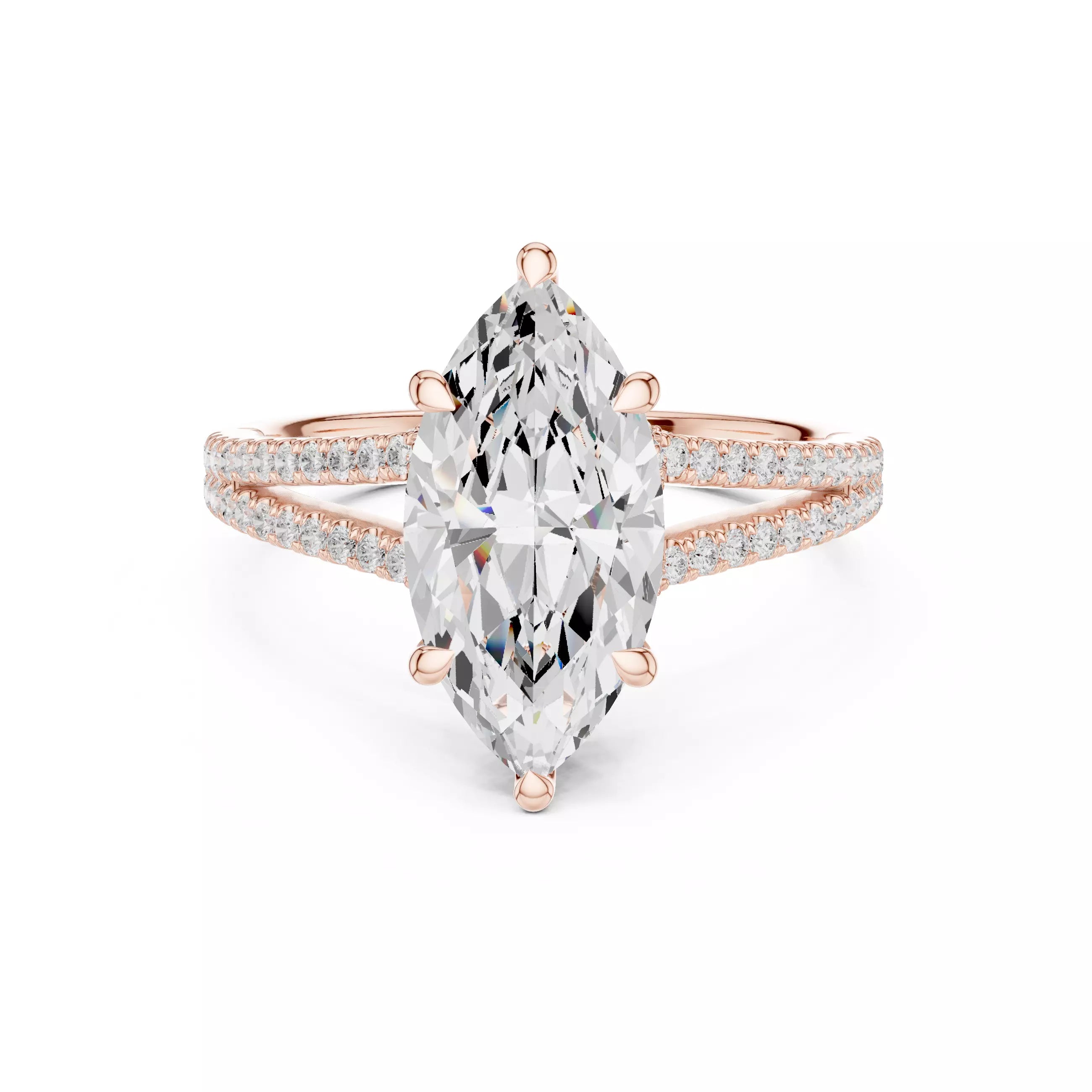 Chevron Halo - Marquise