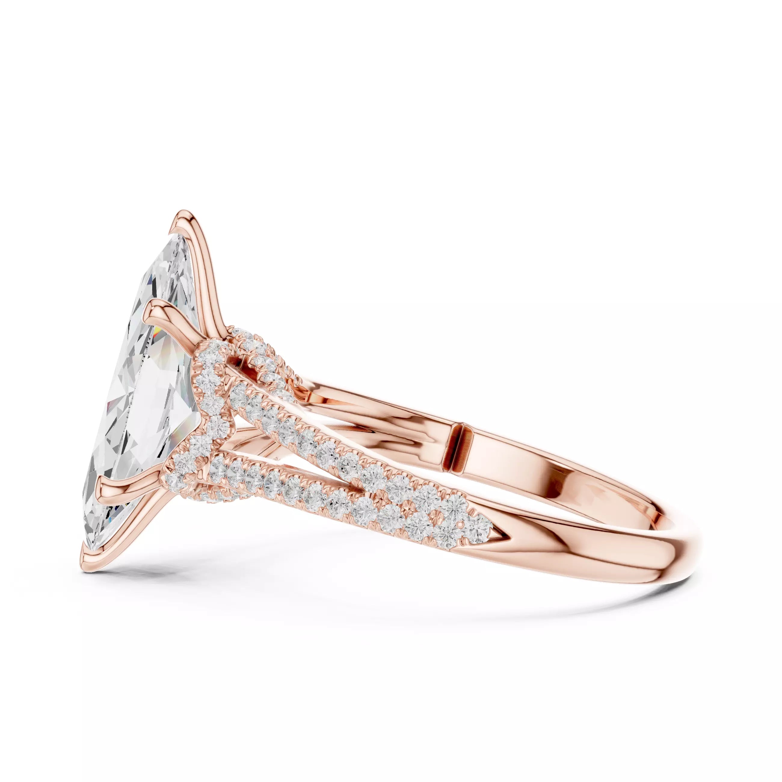 Chevron Halo - Marquise