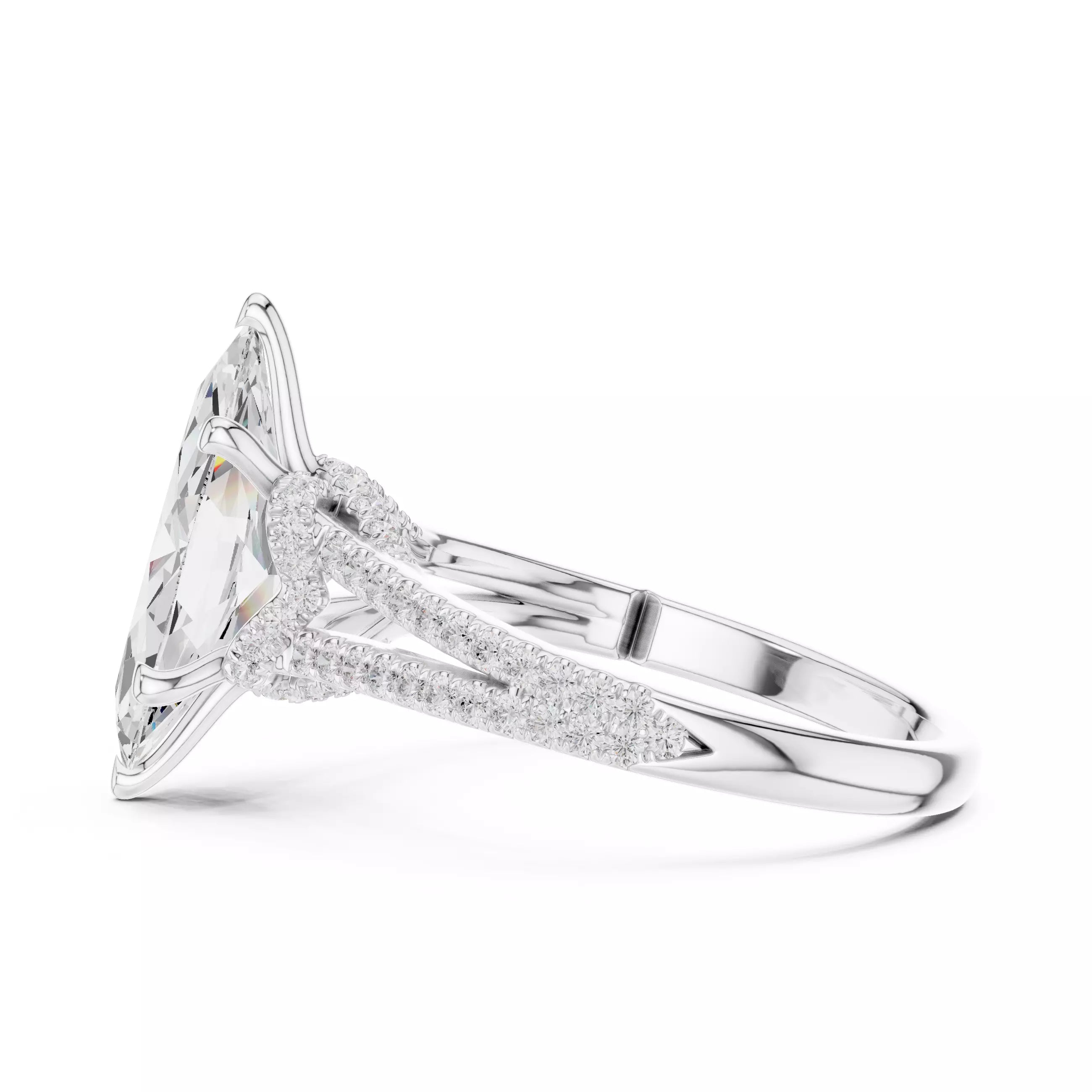 Chevron Halo - Marquise