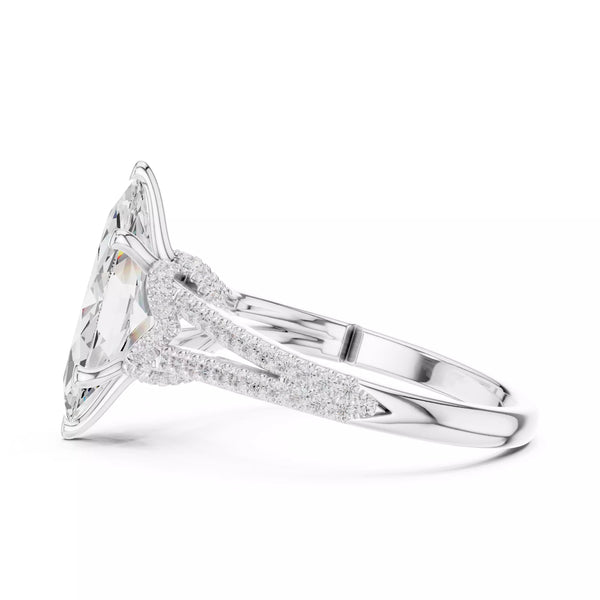 Chevron Halo - Marquise
