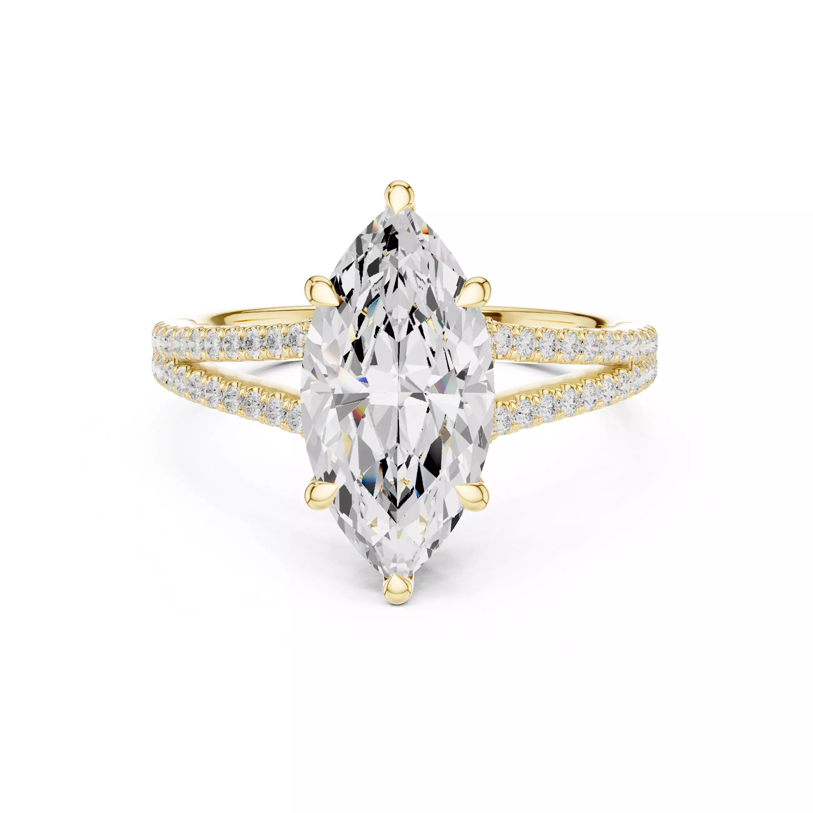 Chevron Halo - Marquise