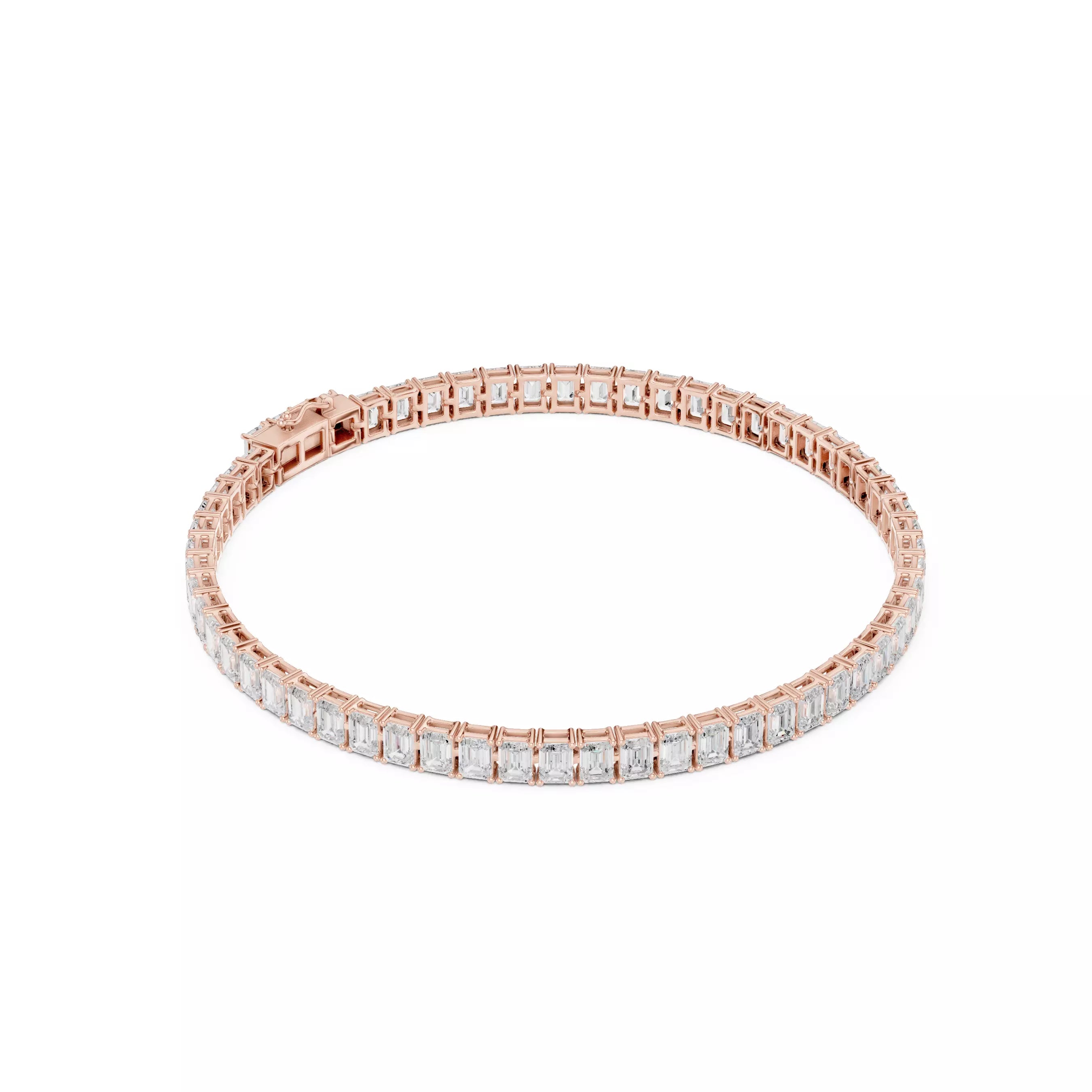 Classic Emerald Diamond Tennis Bracelet – 10.00ct