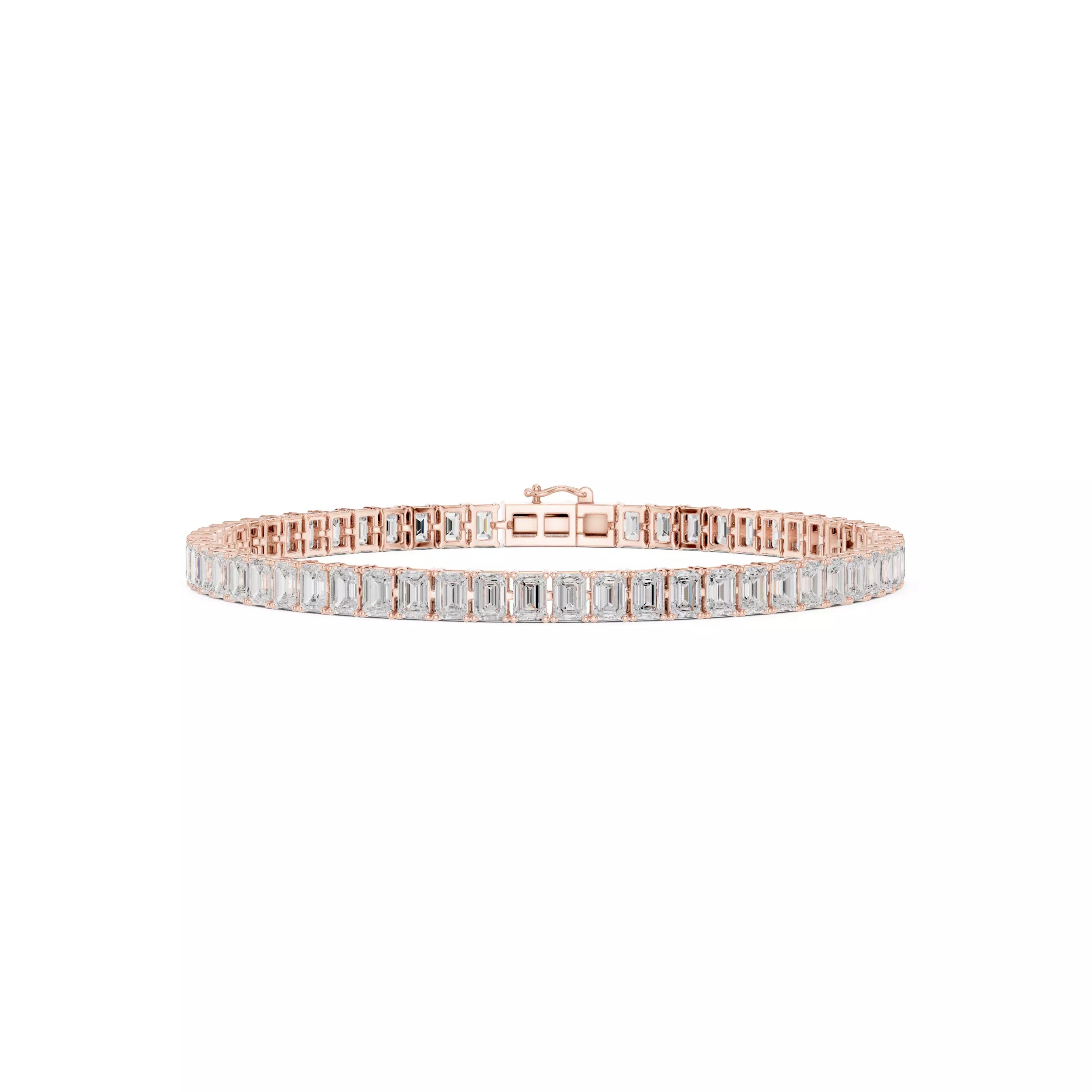 Classic Emerald Diamond Tennis Bracelet – 10.00ct