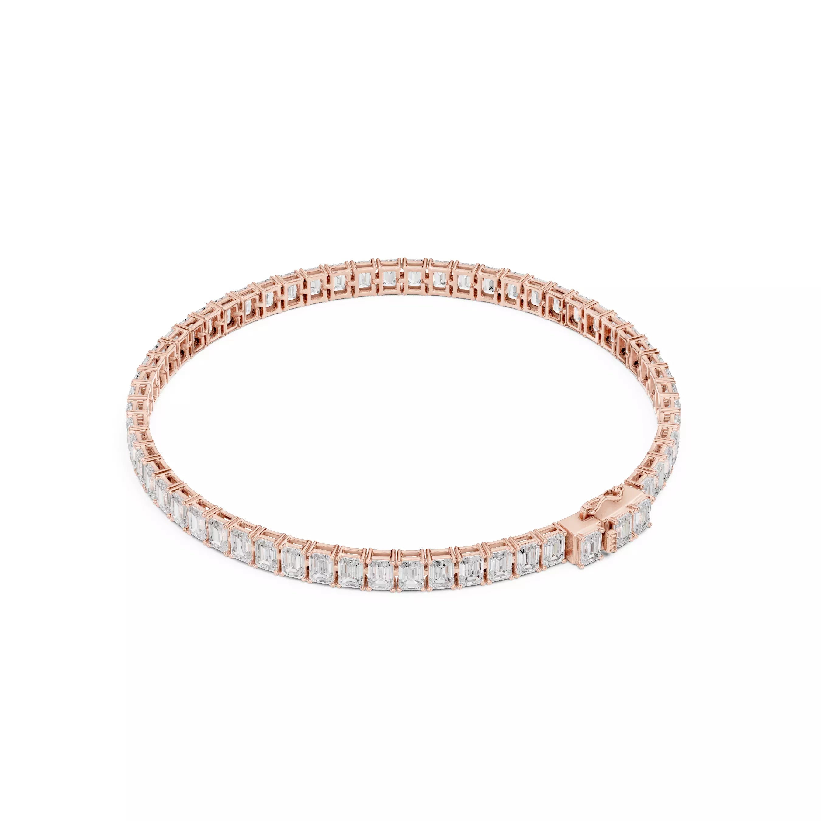 Classic Emerald Diamond Tennis Bracelet – 10.00ct