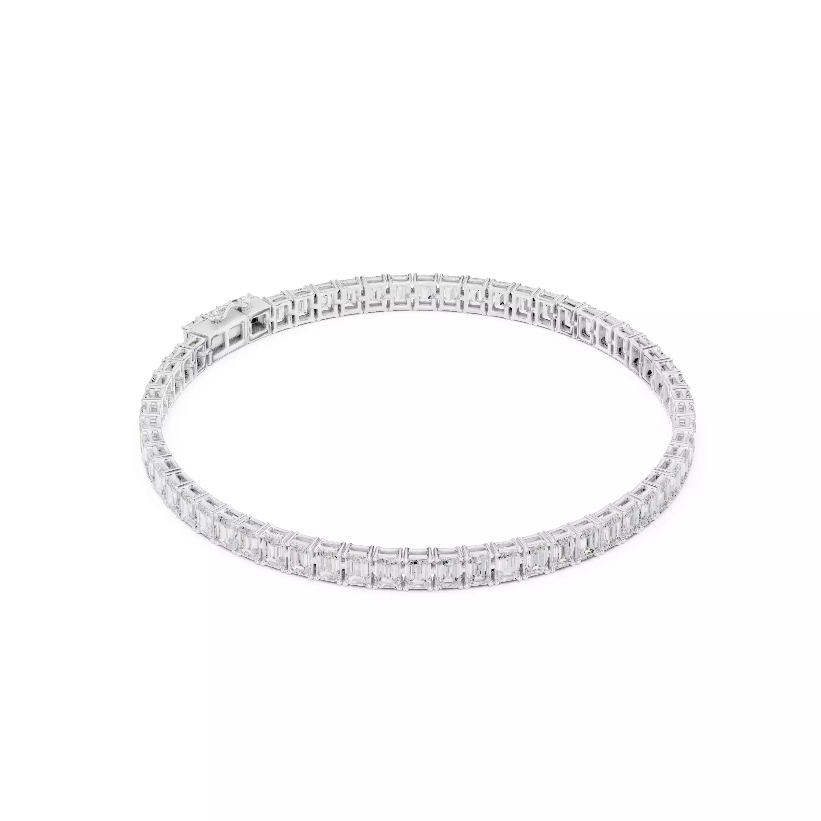 Classic Emerald Diamond Tennis Bracelet – 10.00ct