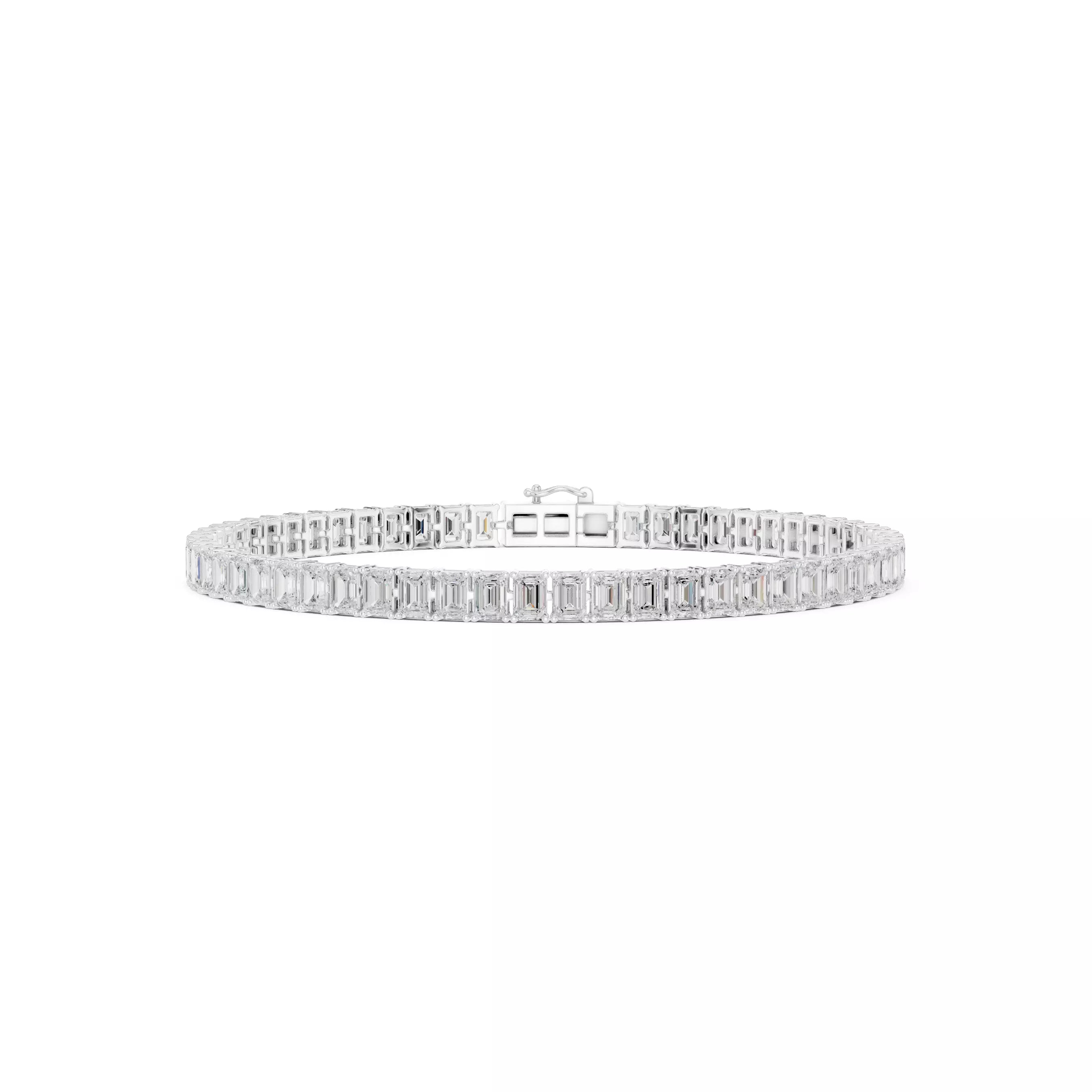 Classic Emerald Diamond Tennis Bracelet – 10.00ct
