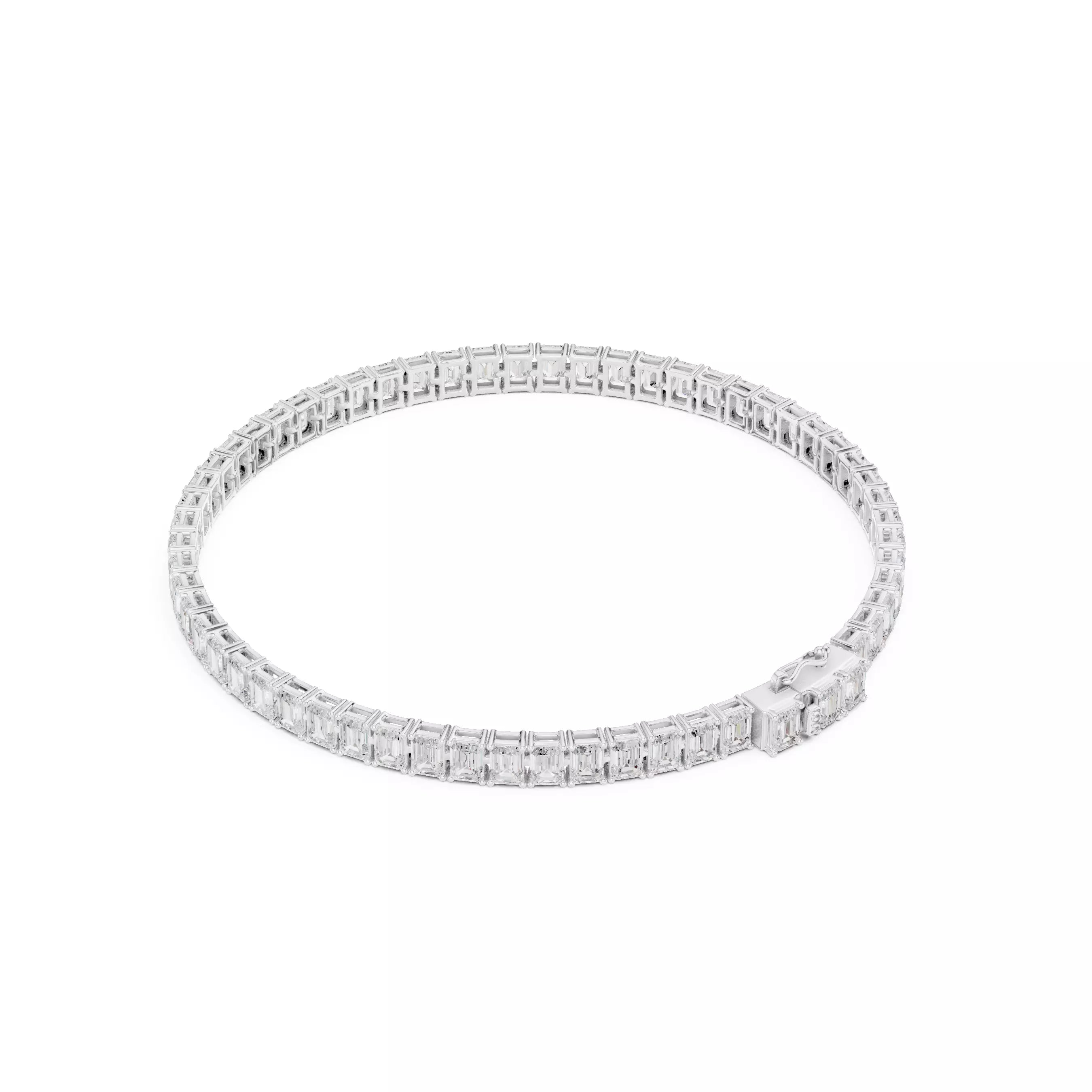 Classic Emerald Diamond Tennis Bracelet – 10.00ct