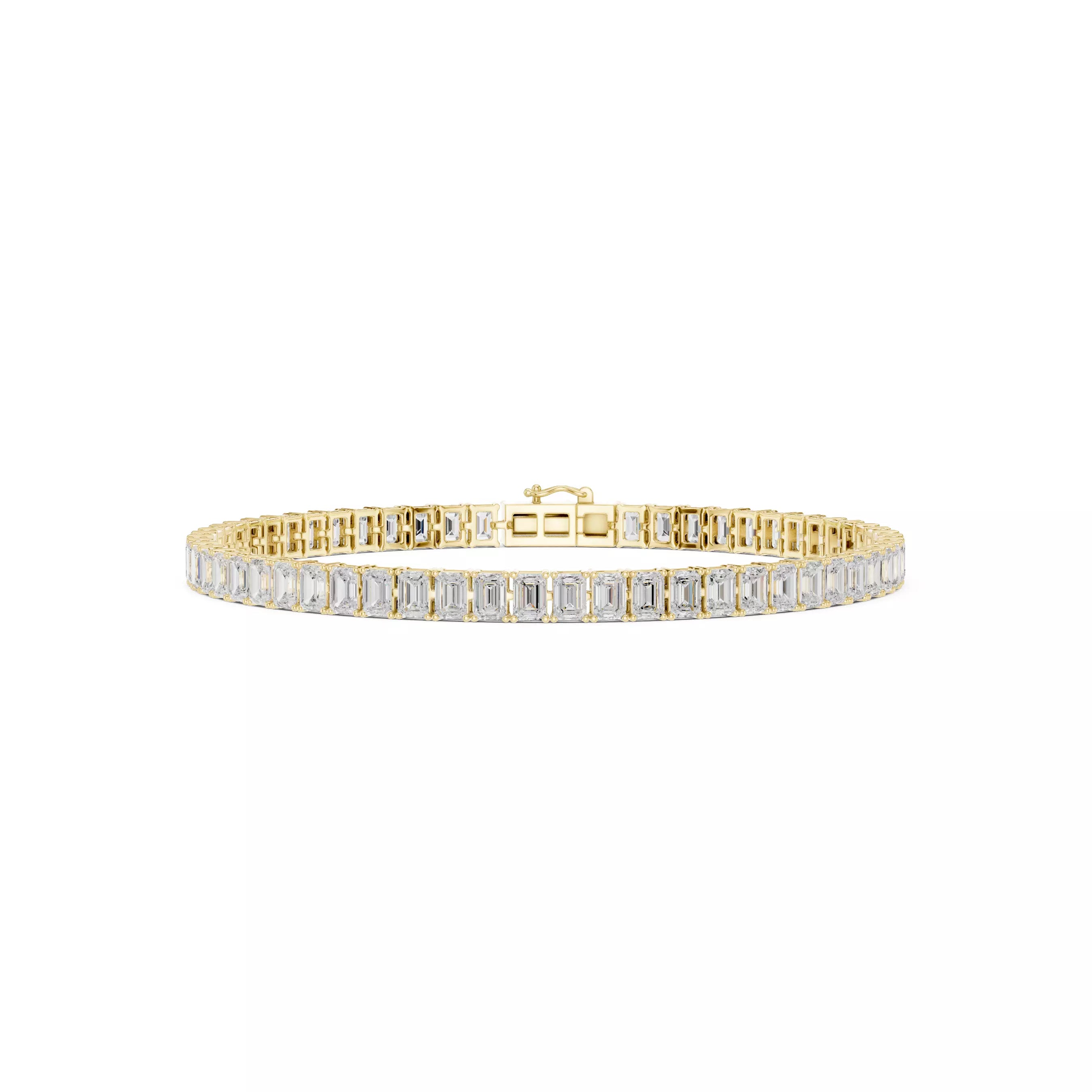 Classic Emerald Diamond Tennis Bracelet – 10.00ct