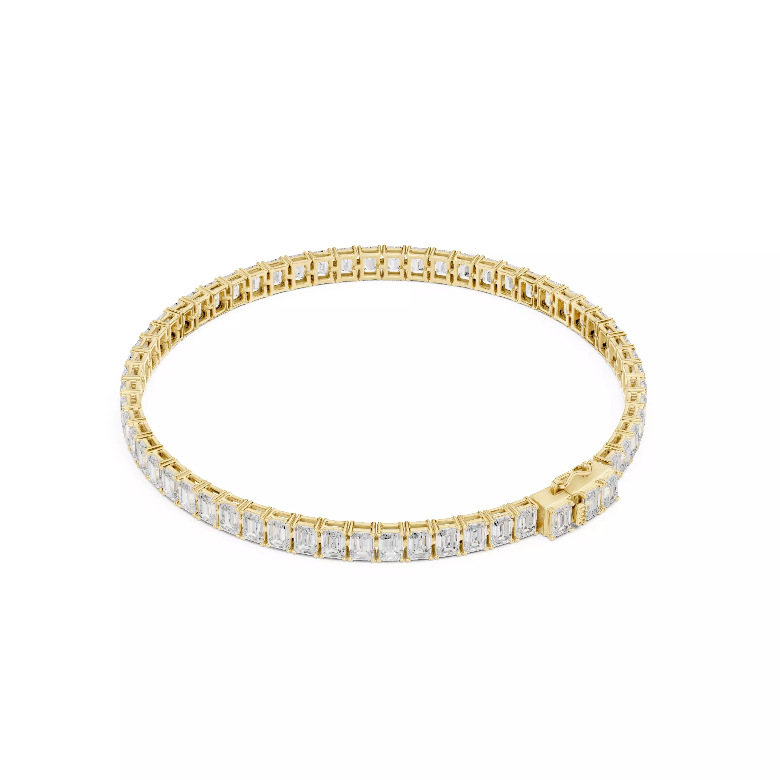 Classic Emerald Diamond Tennis Bracelet – 10.00ct