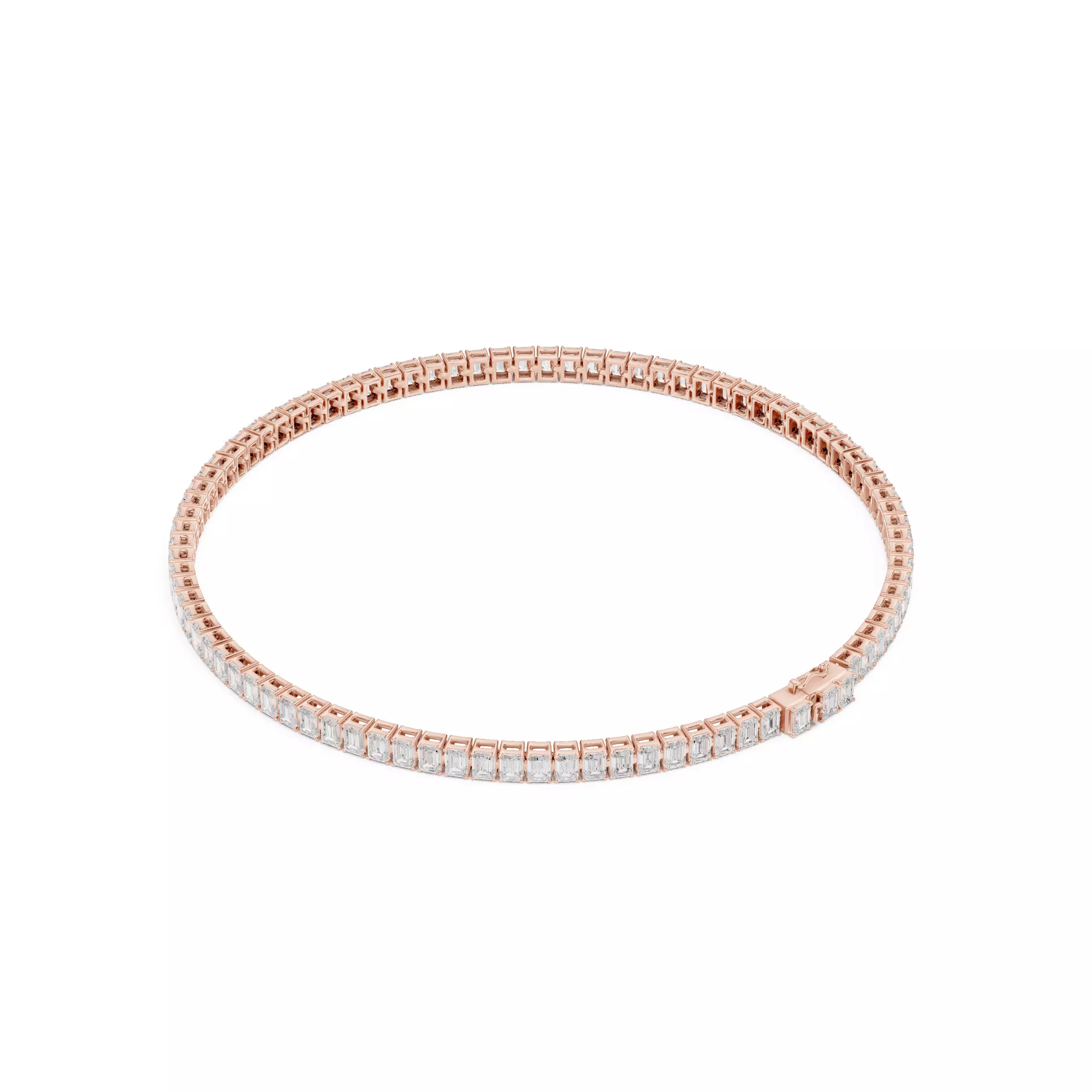 Classic Emerald Diamond Tennis Bracelet – 4.00ct