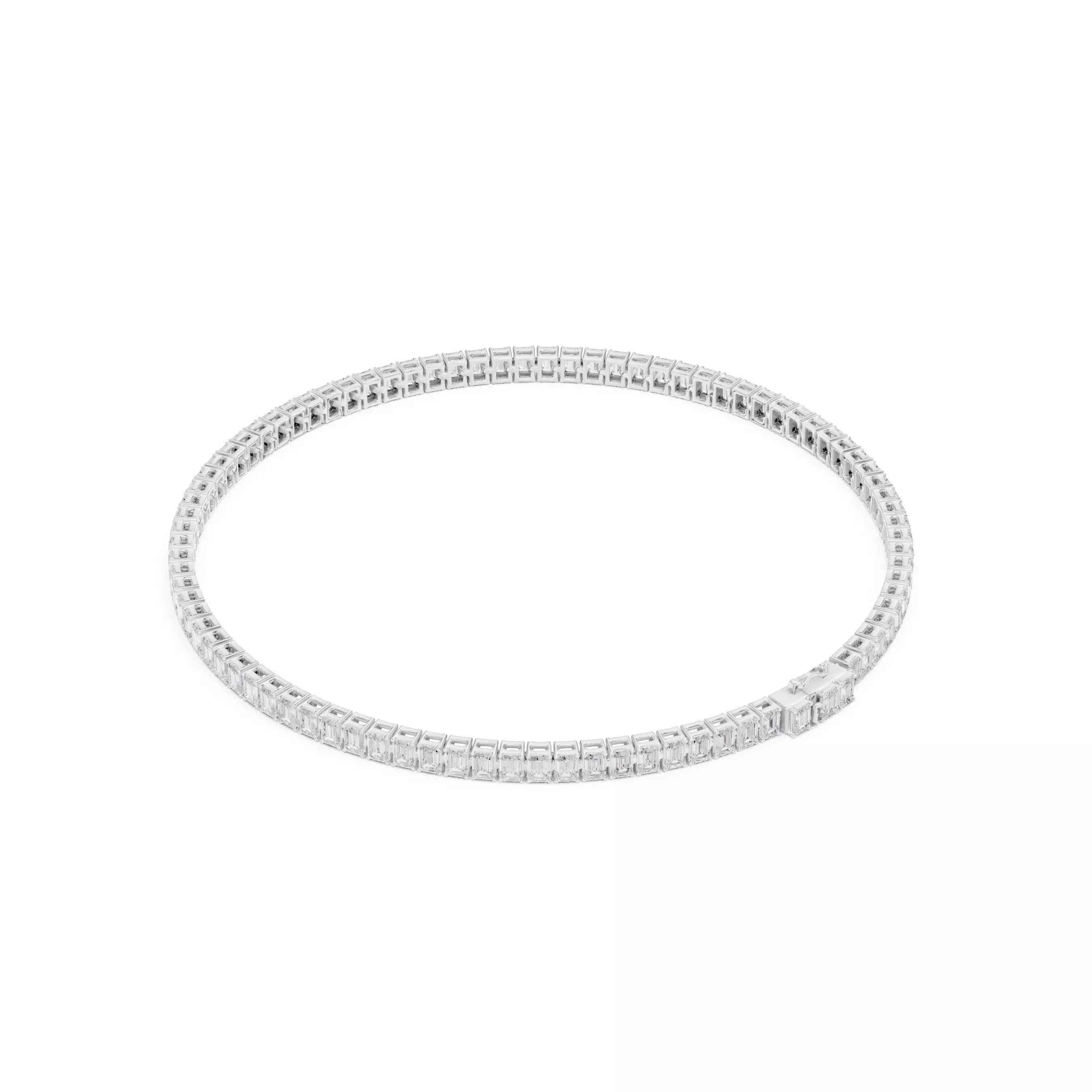 Classic Emerald Diamond Tennis Bracelet – 4.00ct