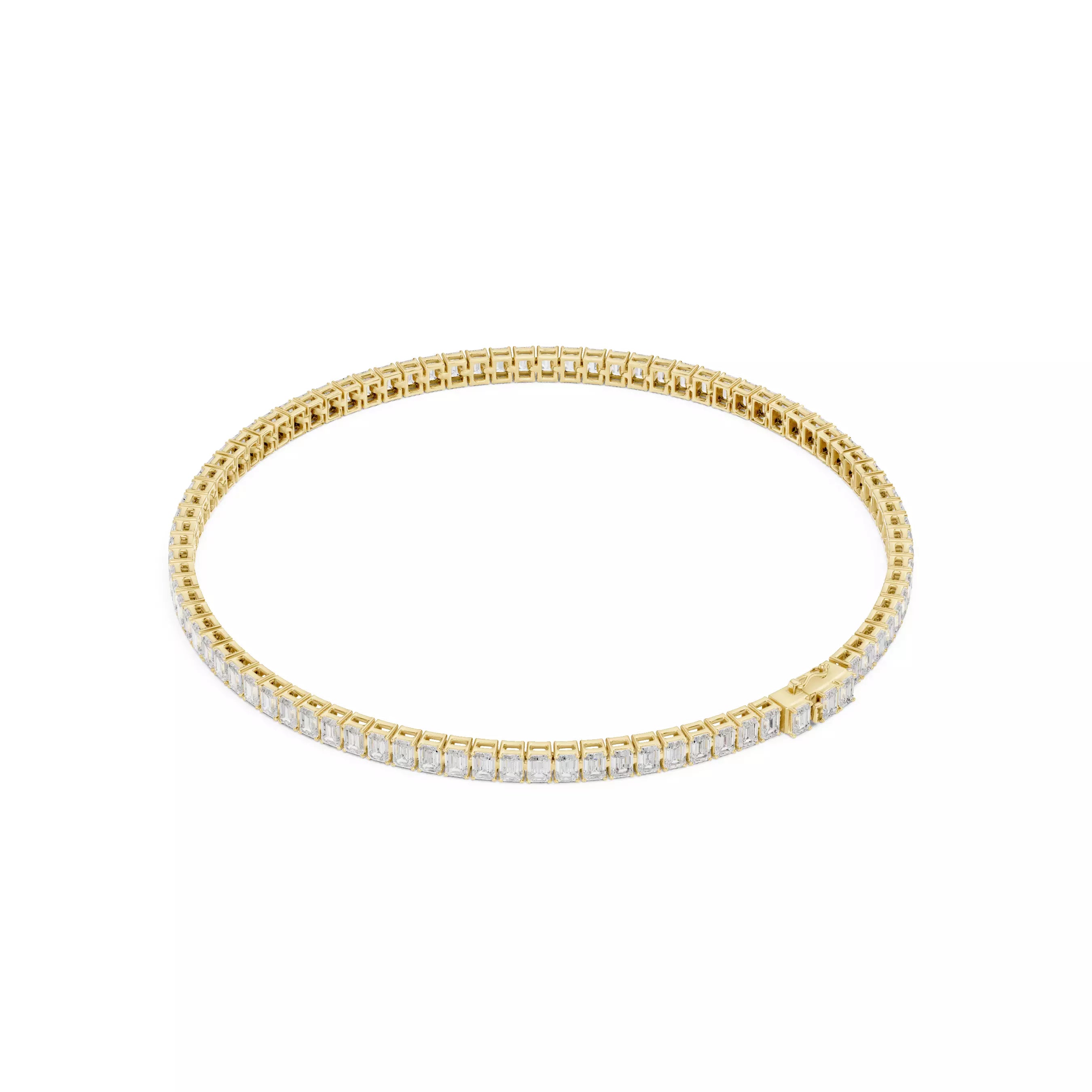 Classic Emerald Diamond Tennis Bracelet – 4.00ct