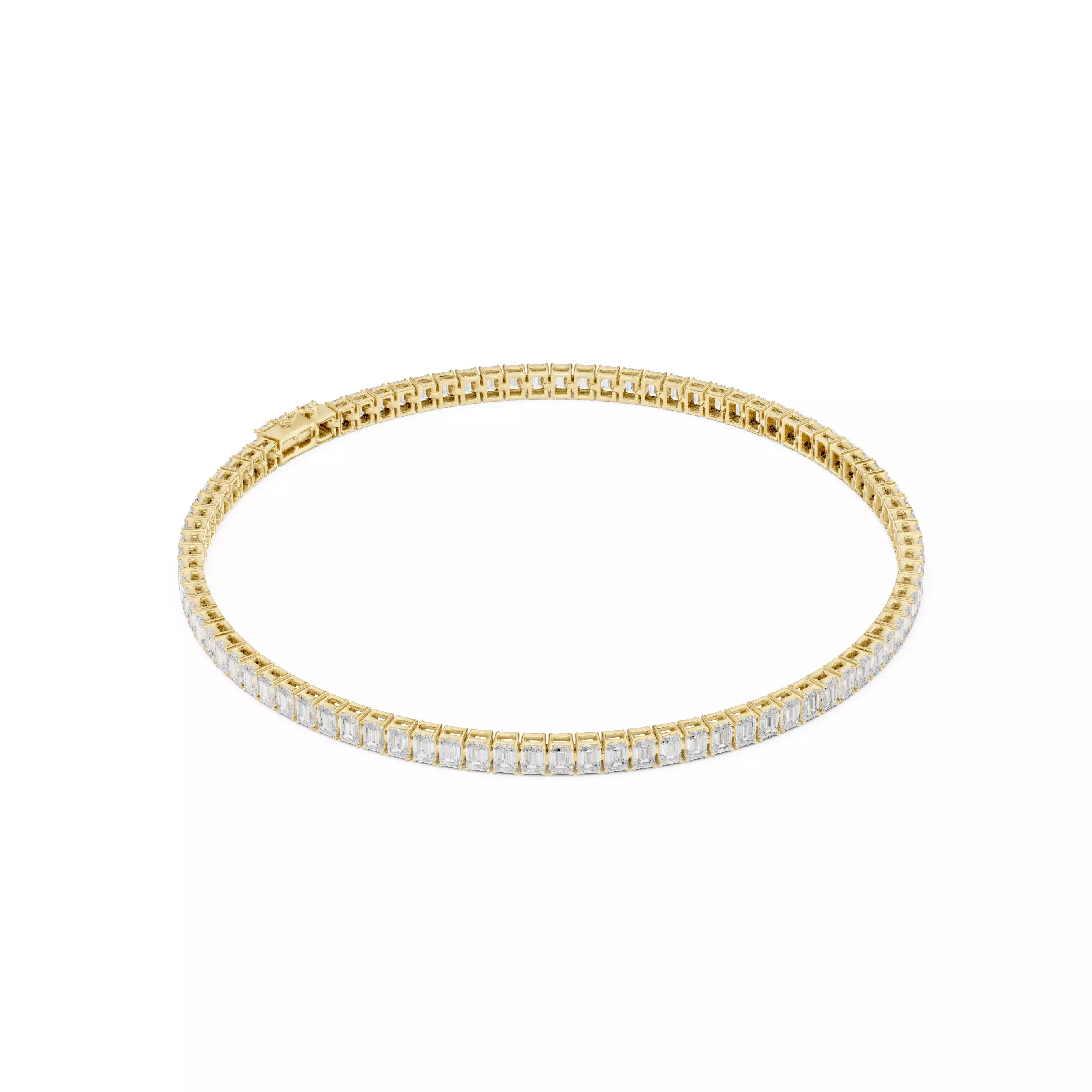 Classic Emerald Diamond Tennis Bracelet – 6.00ct
