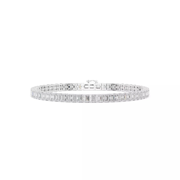 Classic Emerald Diamond Tennis Bracelet – 8.00ct