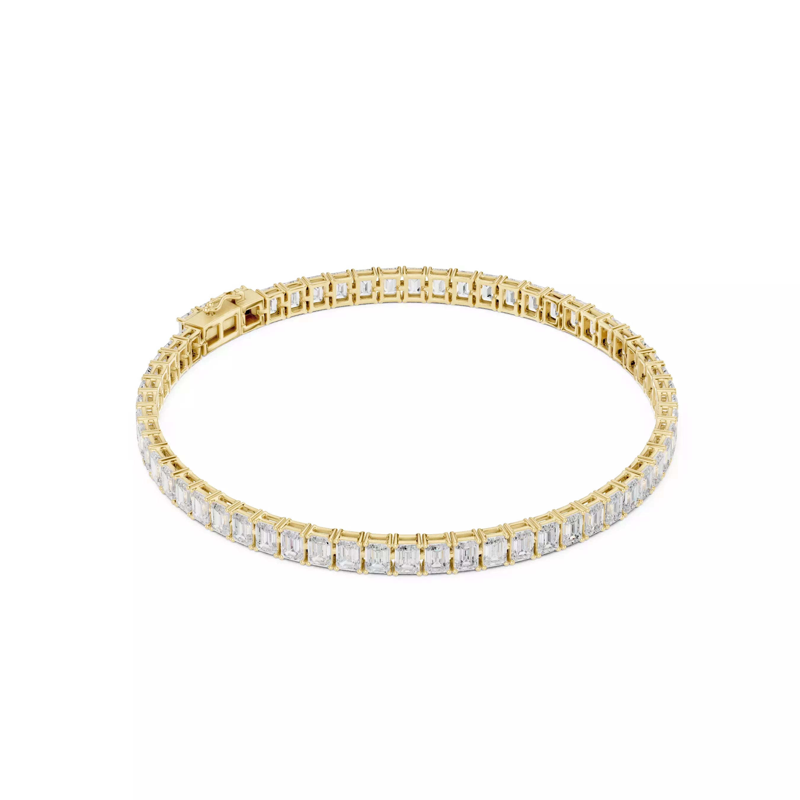 Classic Emerald Diamond Tennis Bracelet – 8.00ct