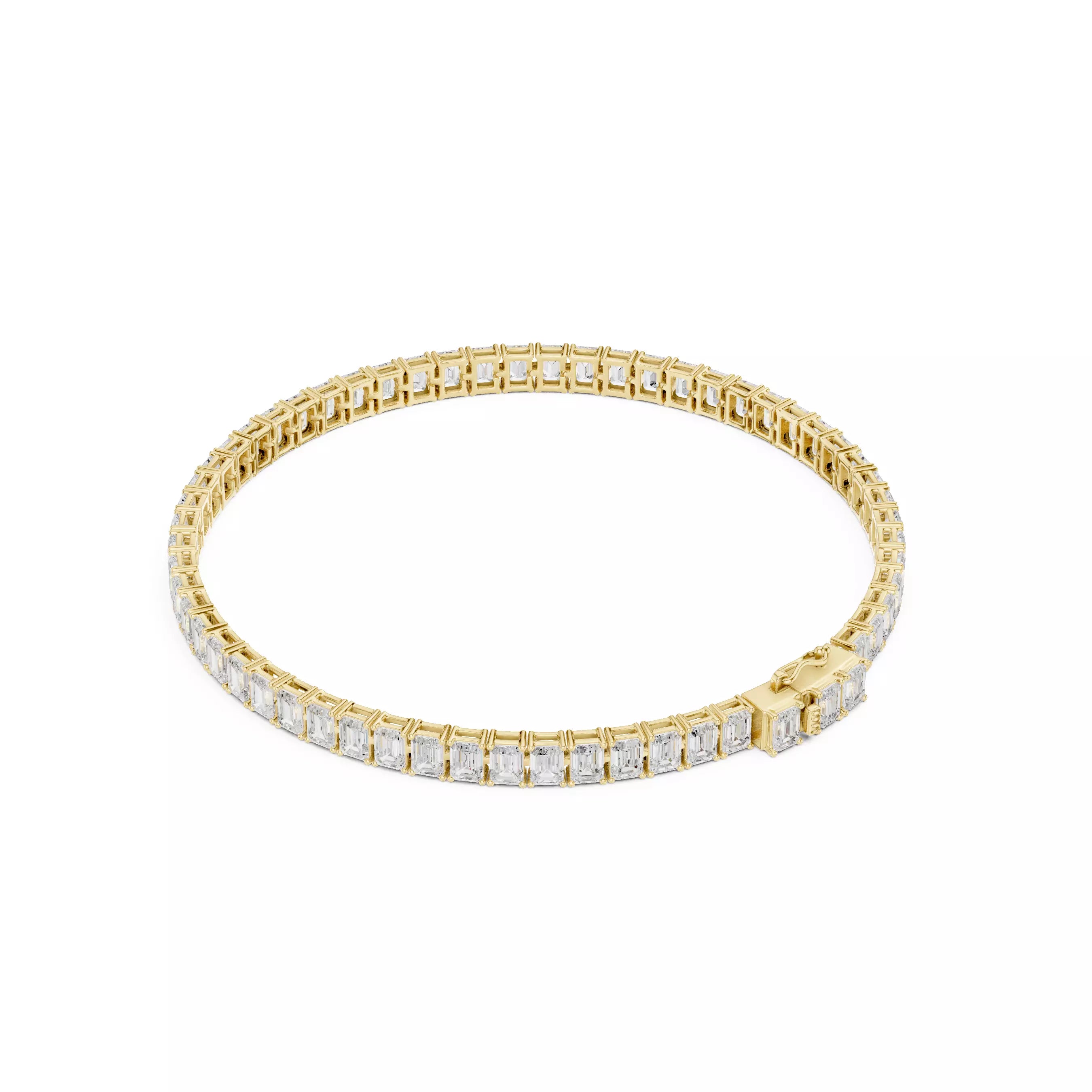 Classic Emerald Diamond Tennis Bracelet – 8.00ct